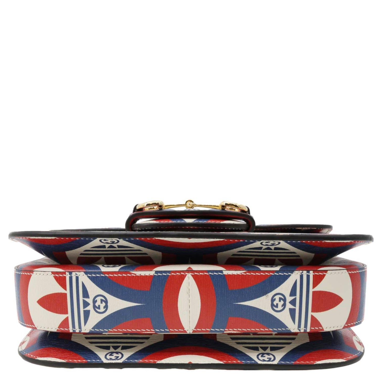 GUCCI  x Adidas Horsebit 1955 Leather Shoulder Bag Red 602204