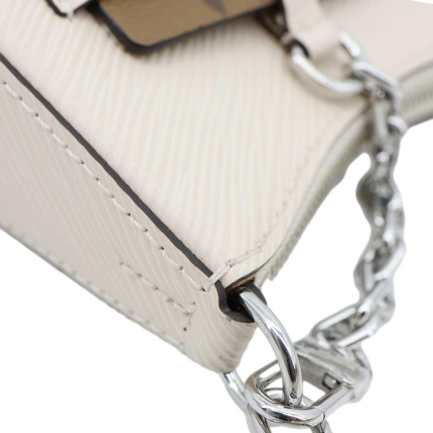 LOUIS VUITTON Marellini Epi Leather Shoulder Bag Quartz White