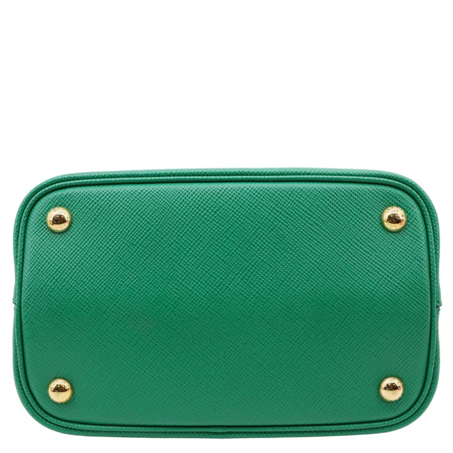 PRADA Panier Saffiano Leather Bucket Bag Green