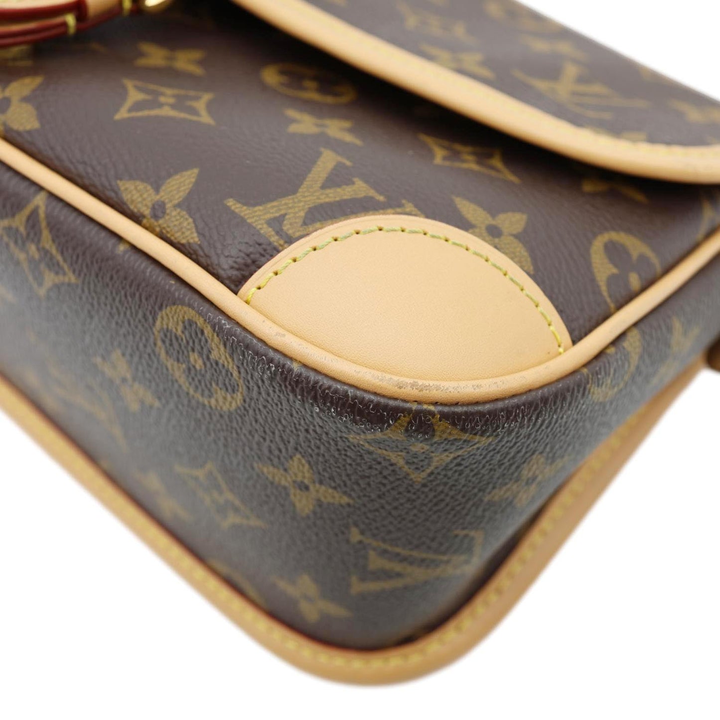 LOUIS VUITTON Diane Monogram Canvas Crossbody Bag Brown
