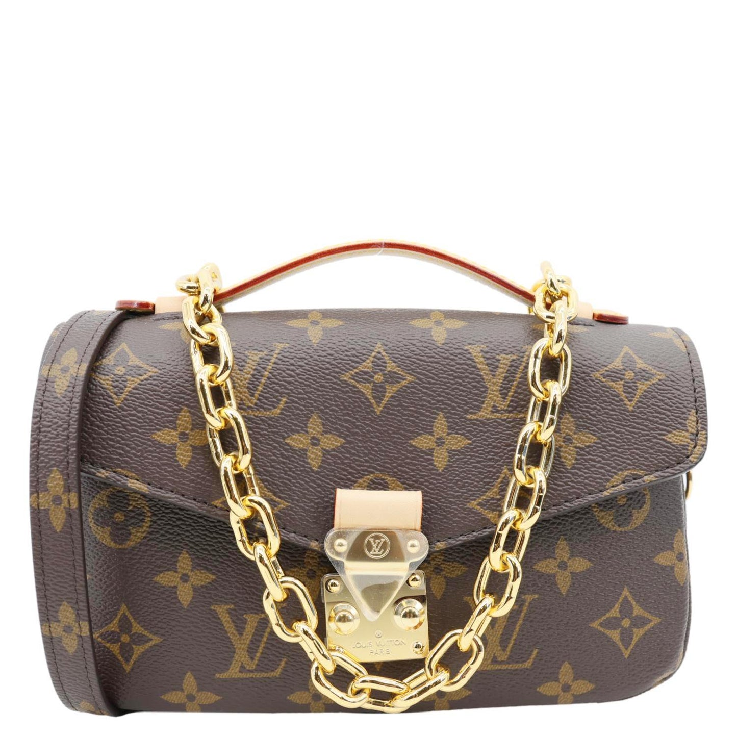 LOUIS VUITTON Metis East West Pochette Monogram Canvas Crossbody Bag Brown