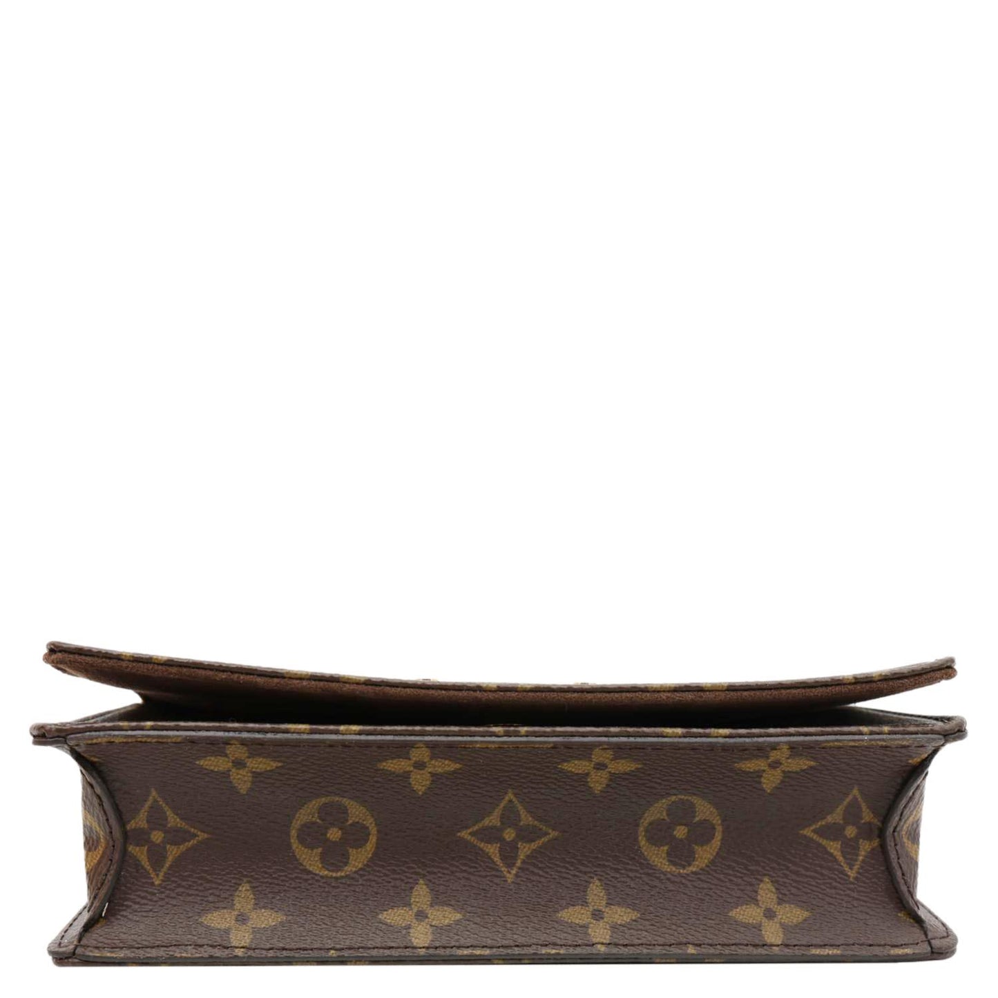LOUIS VUITTON Lily Monogram Canvas Wallet On Chain Brown