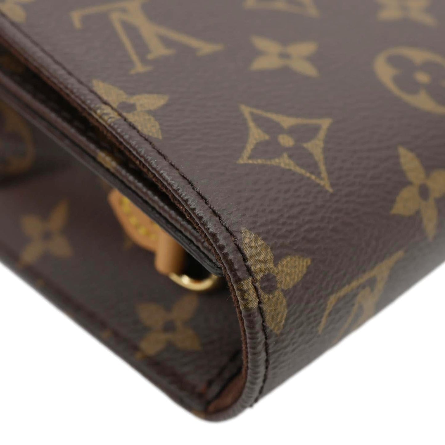 LOUIS VUITTON Lily Monogram Canvas Wallet On Chain Brown
