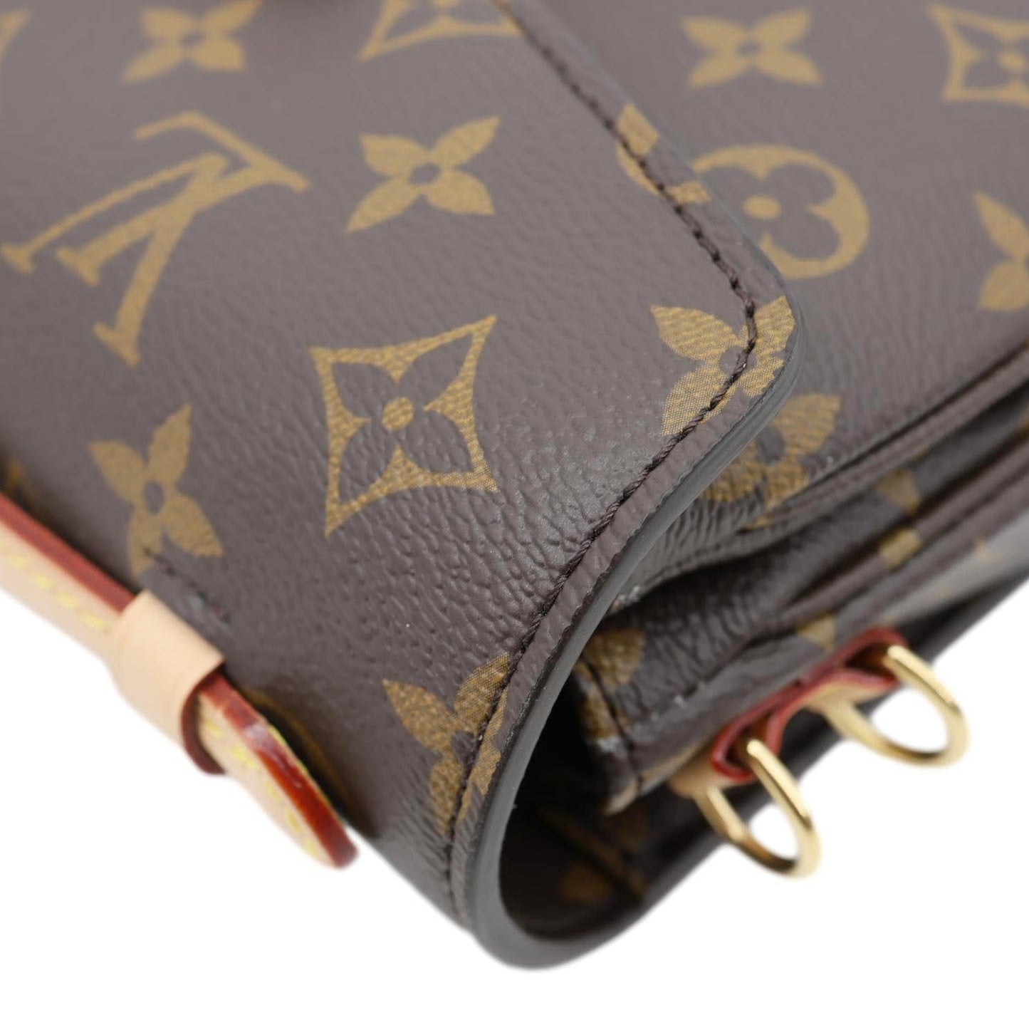 LOUIS VUITTON Metis East West Pochette Monogram Canvas Crossbody Bag Brown