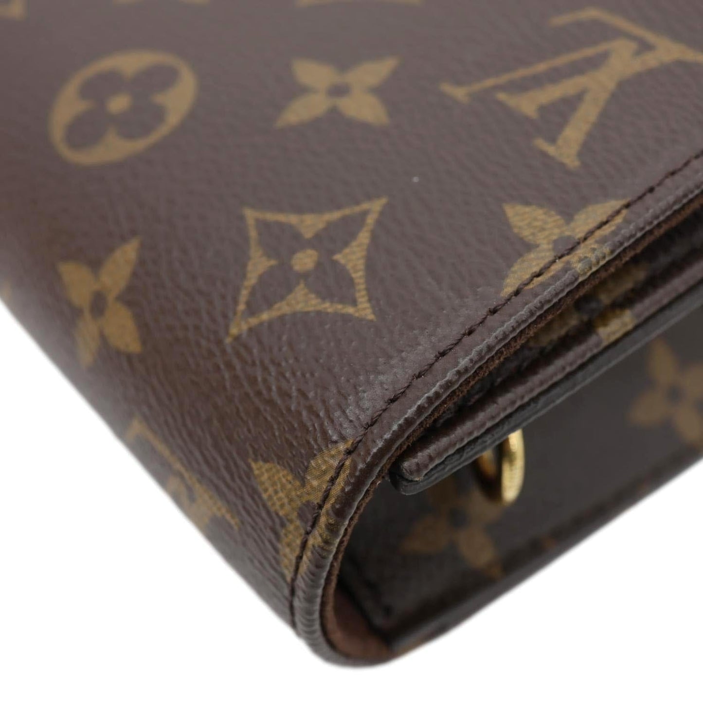 LOUIS VUITTON Lily Monogram Canvas Wallet On Chain Brown