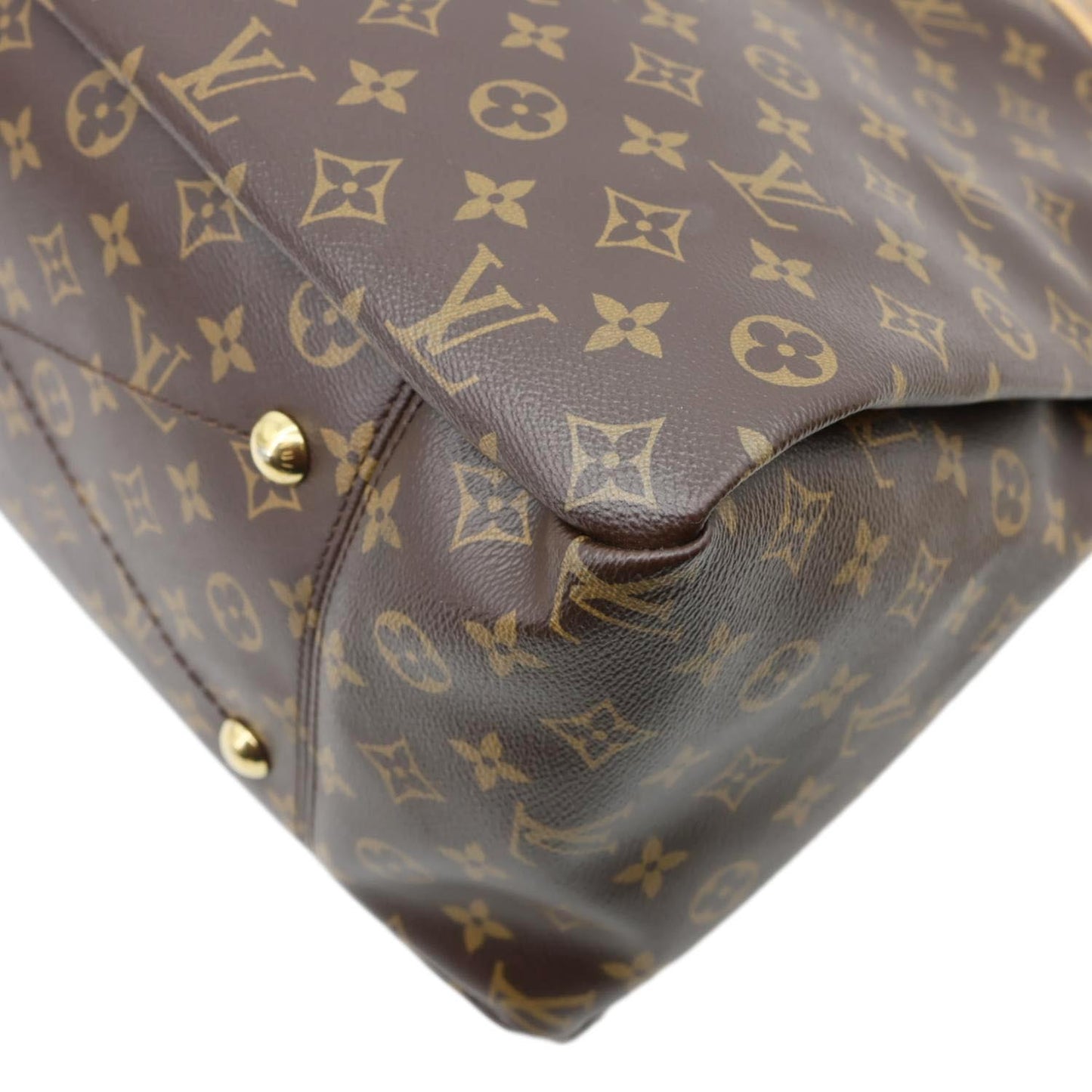 LOUIS VUITTON Artsy MM Monogram Canvas Hobo Bag Brown