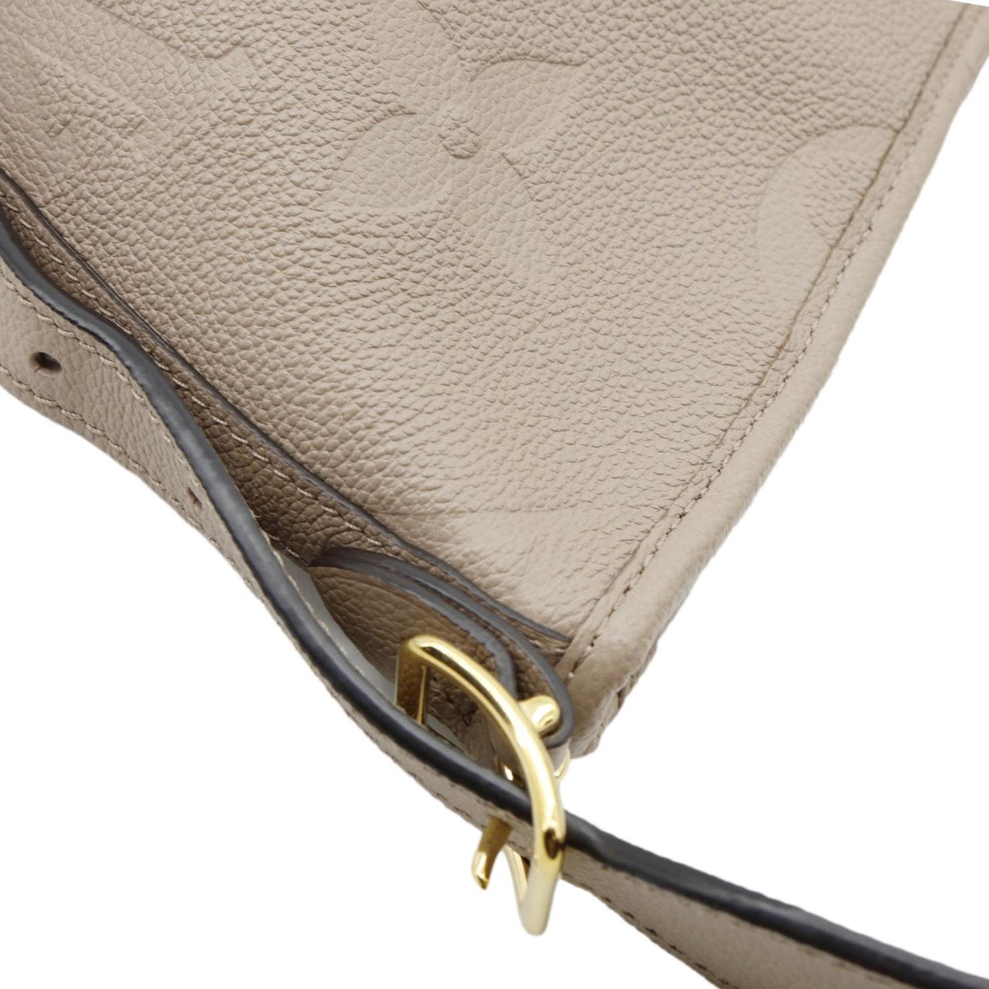 LOUIS VUITTON Carryall MM Empreinte Leather Shoulder Bag Beige