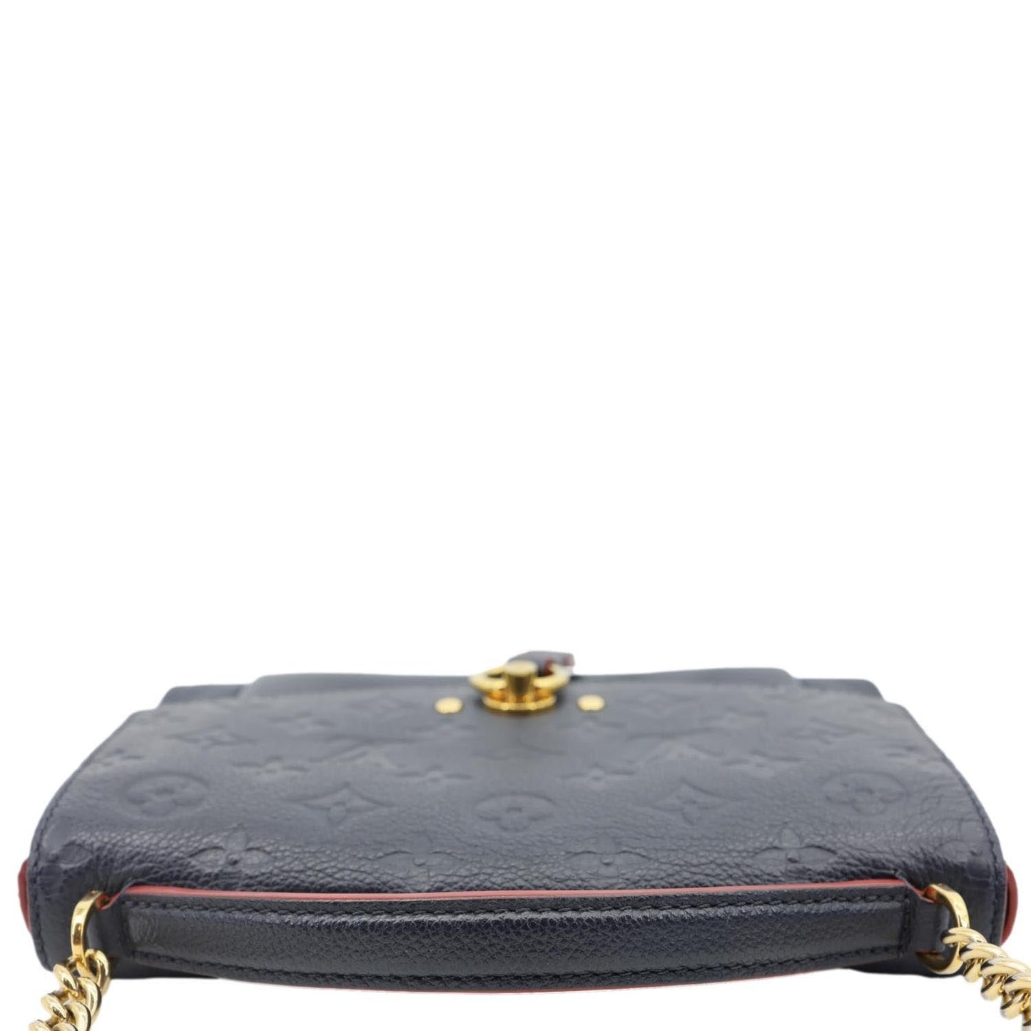 LOUIS VUITTON Blanche Empreinte Leather Shoulder Bag Marine Rouge