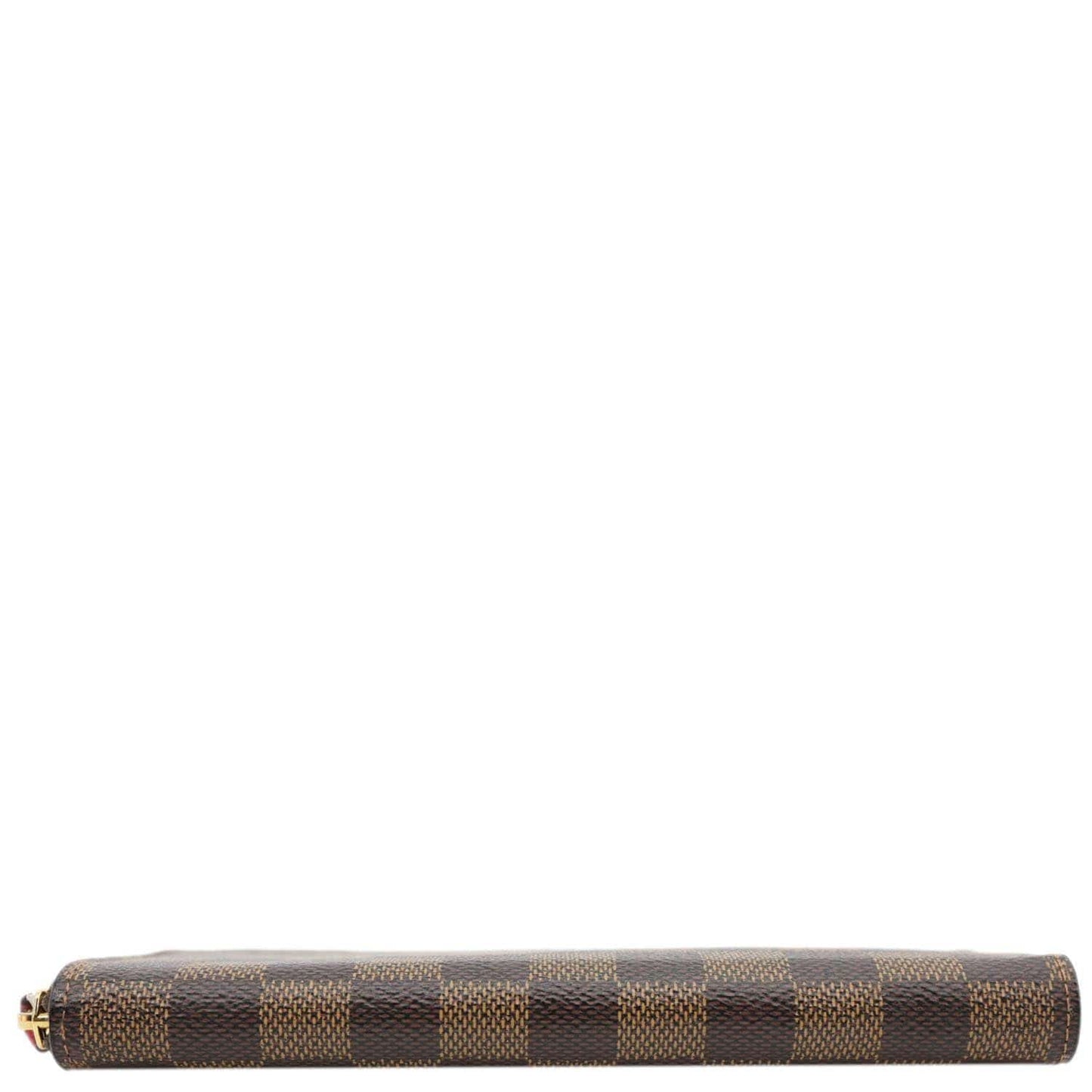 LOUIS VUITTON Clemence Damier Ebene Zippy Wallet Brown