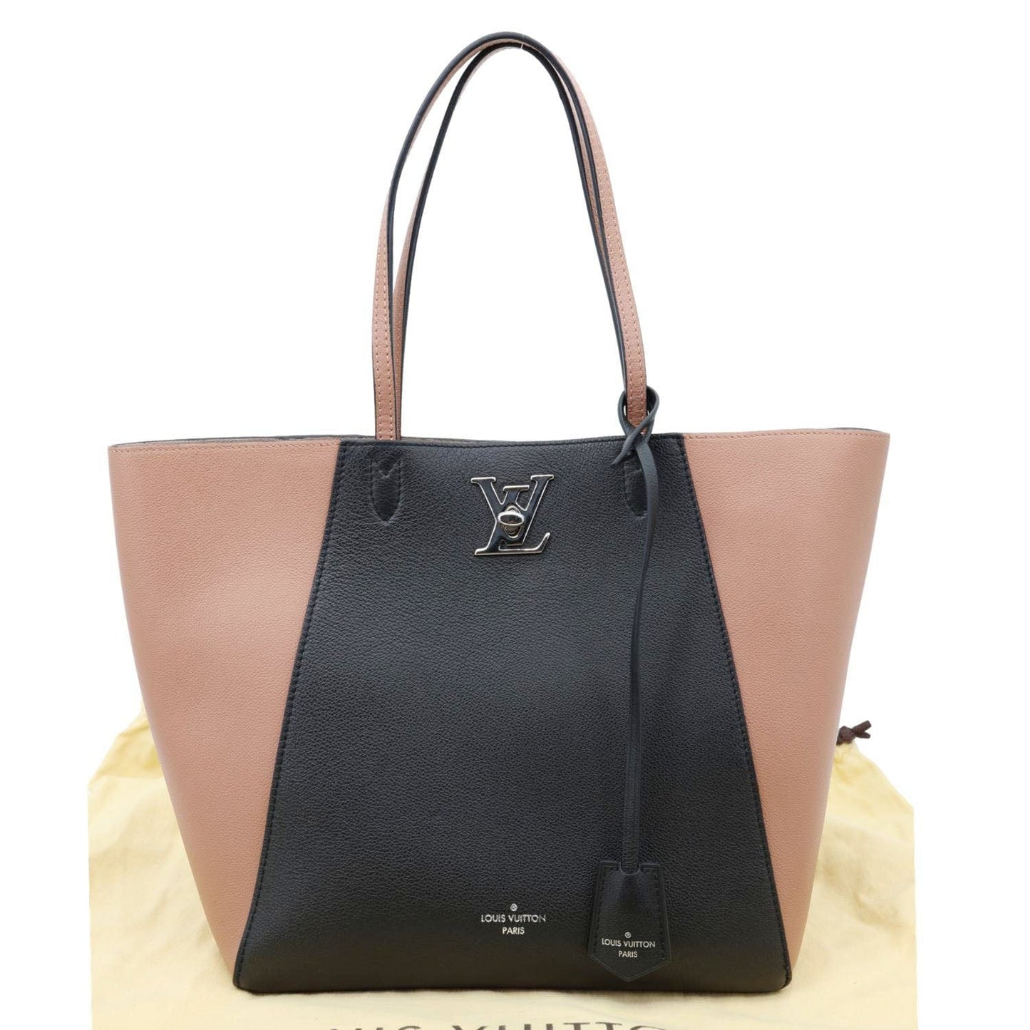 LOUIS VUITTON Lockme Cabas Leather Tote Bicolor