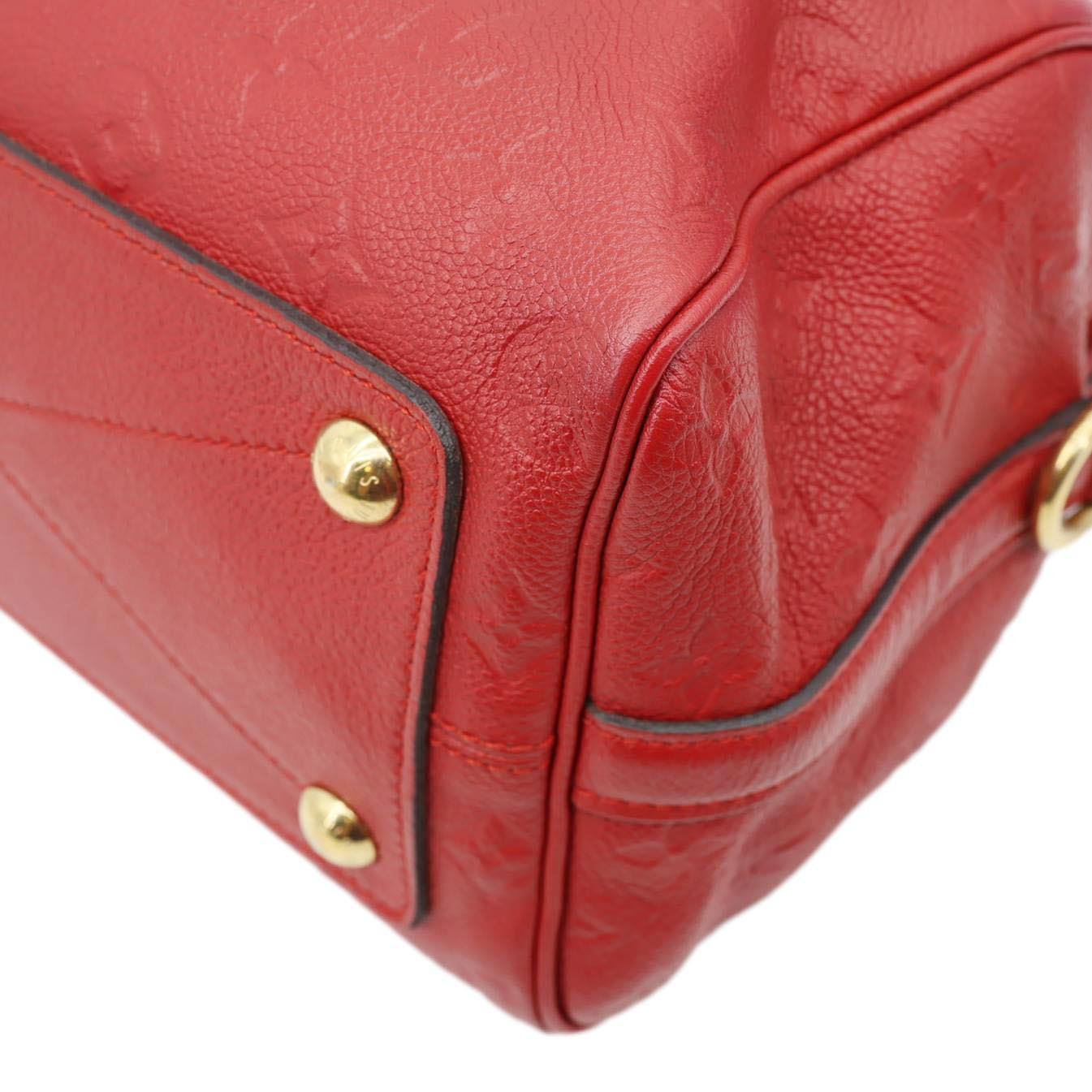 LOUIS VUITTON Speedy 25 Bandouliere Monogram Empreinte Crossbody Bag Red