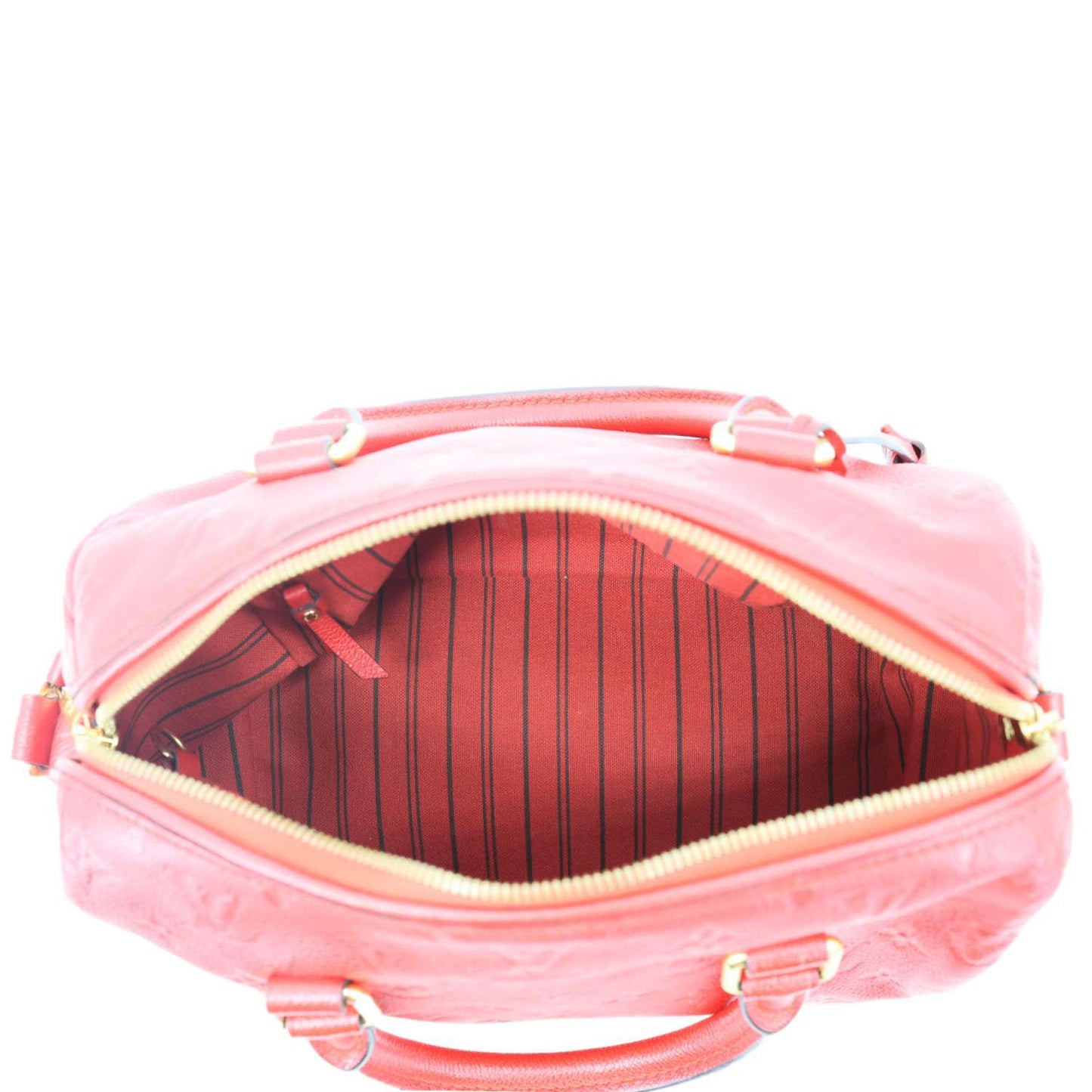 LOUIS VUITTON Speedy 25 Bandouliere Monogram Empreinte Crossbody Bag Red