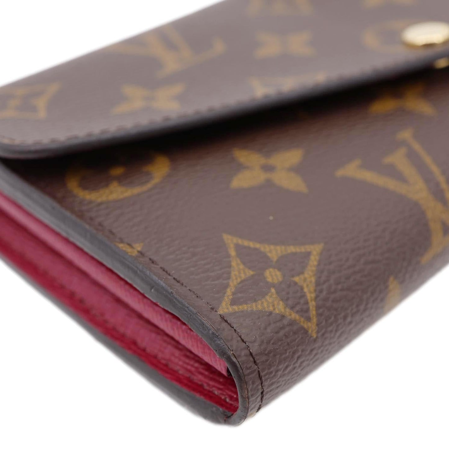 LOUIS VUITTON Sarah Monogram Canvas Wallet Fuchsia