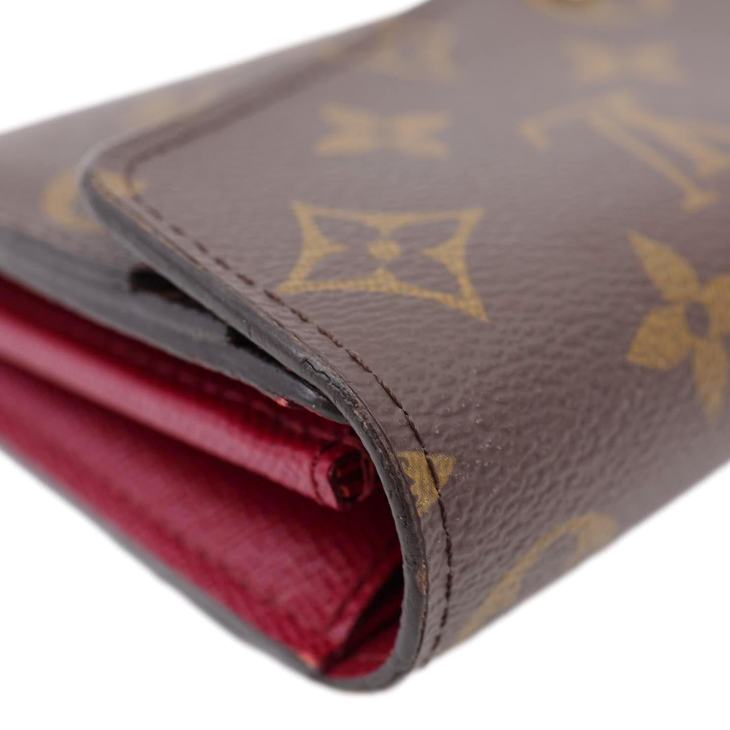 LOUIS VUITTON Sarah Monogram Canvas Wallet Fuchsia