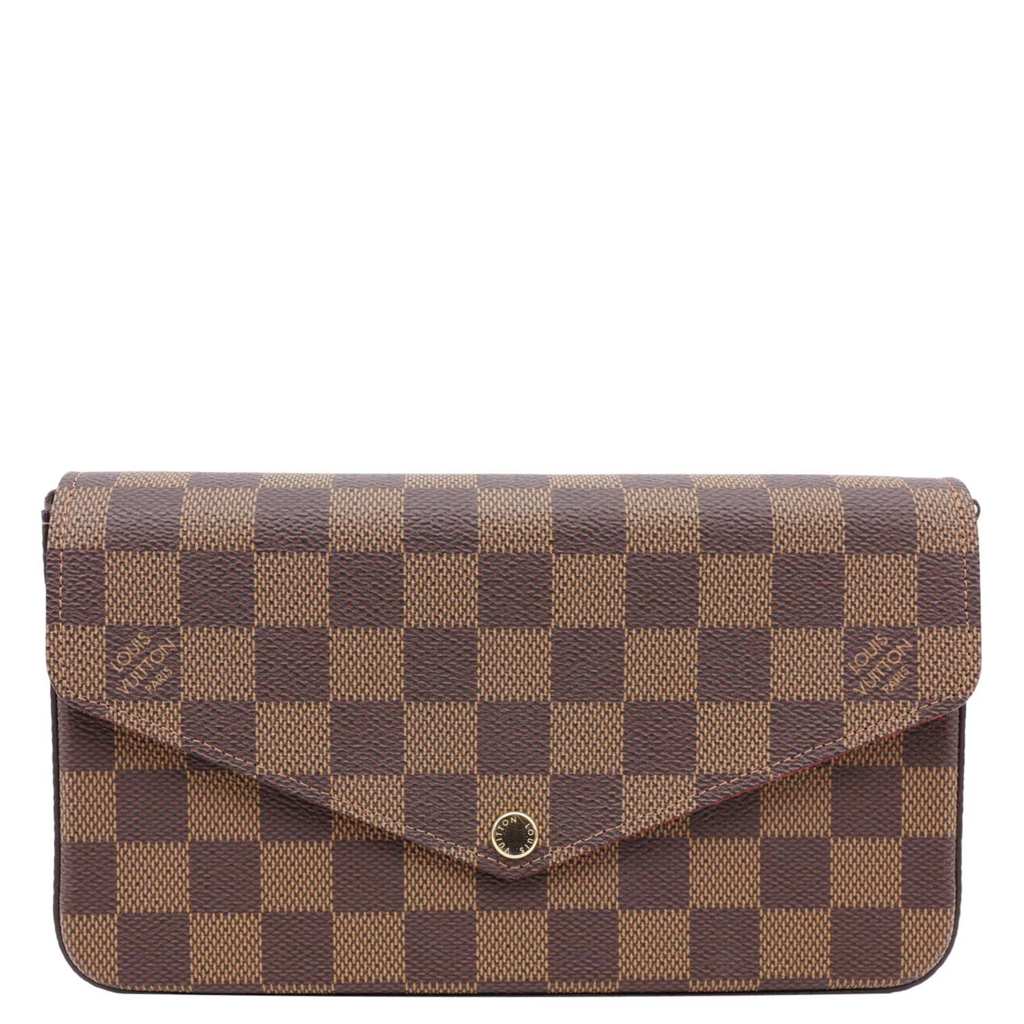 LOUIS VUITTON Felicie Pochette Damier Ebene Crossbody Bag Brown