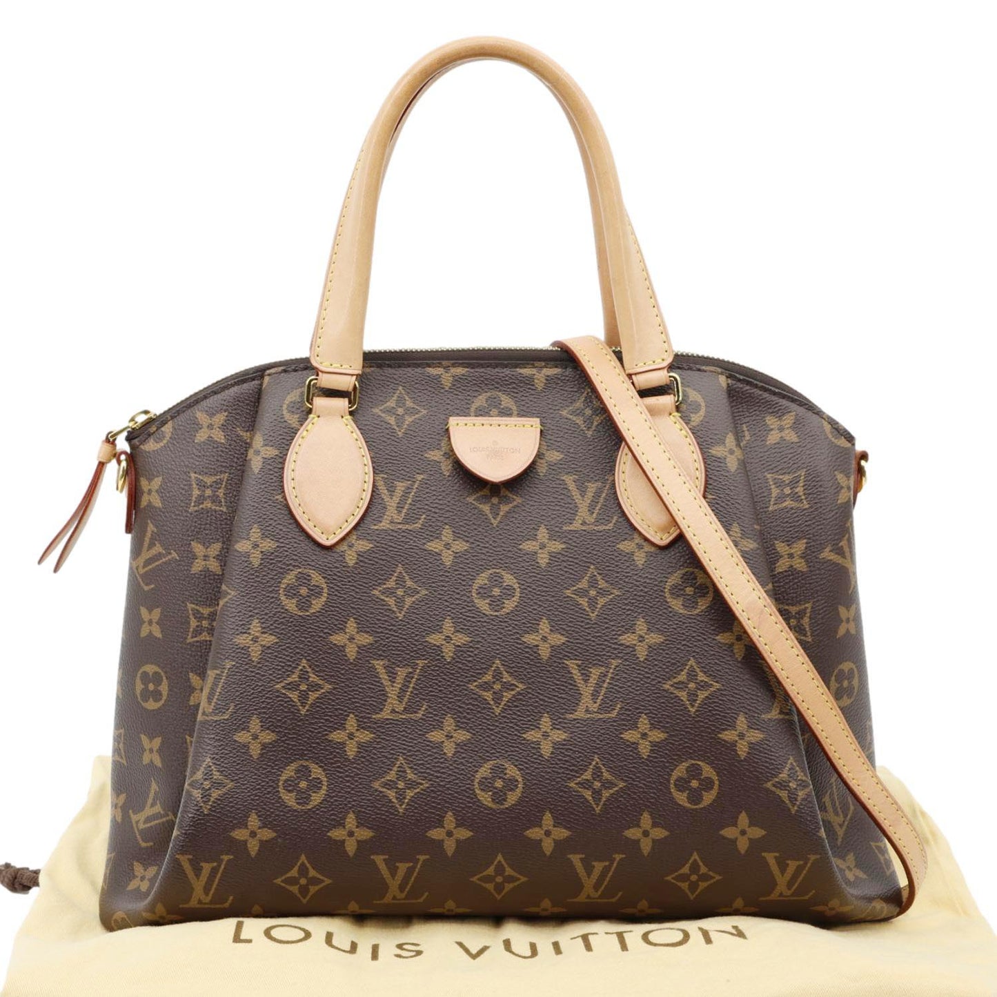 LOUIS VUITTON Rivoli MM Monogram Canvas Shoulder Bag Brown