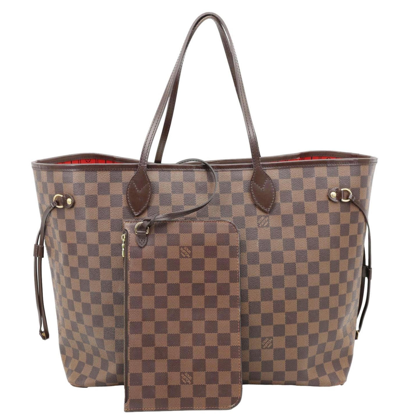 LOUIS VUITTON Neverfull GM Damier Ebene Tote Shoulder Bag Brown