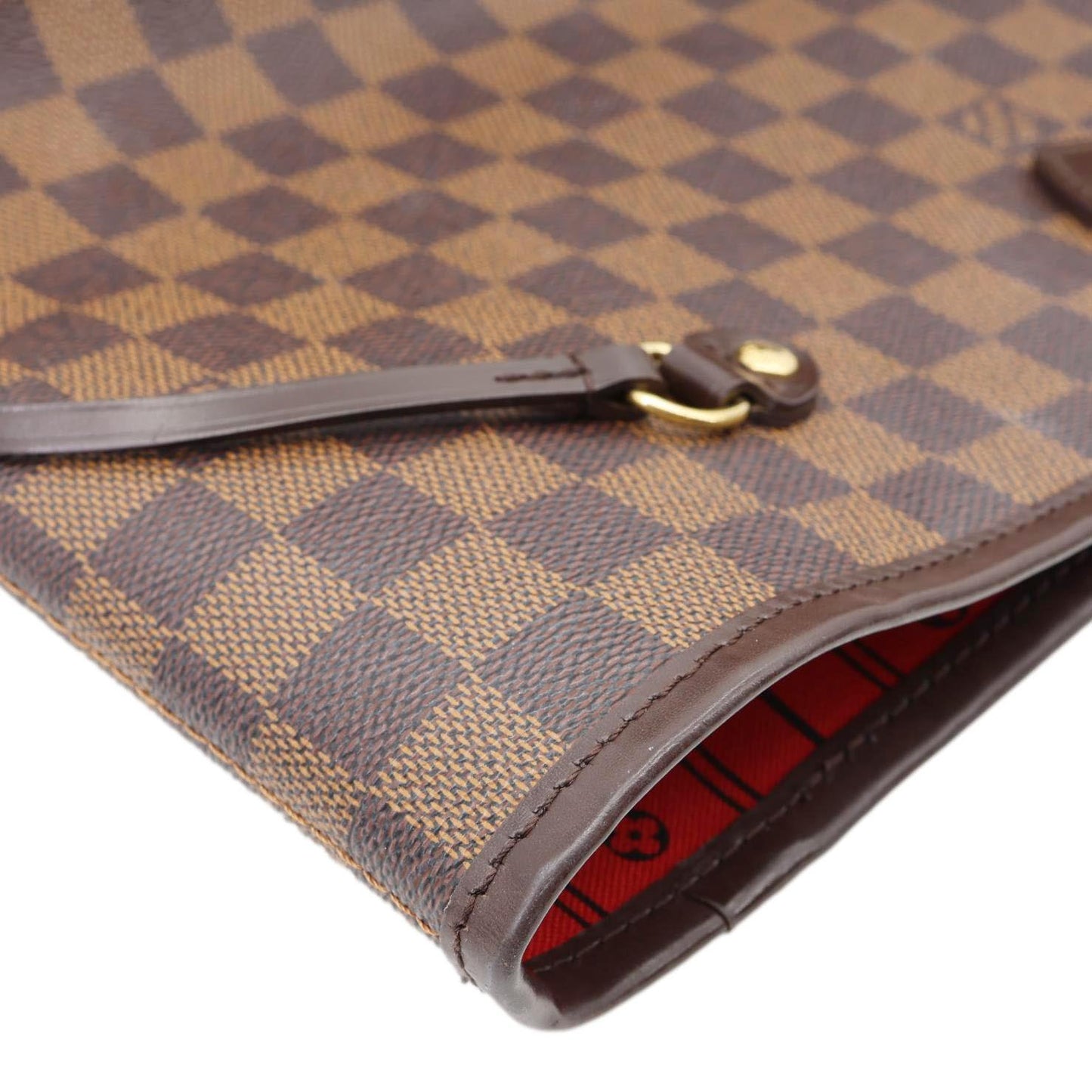 LOUIS VUITTON Neverfull GM Damier Ebene Tote Shoulder Bag Brown