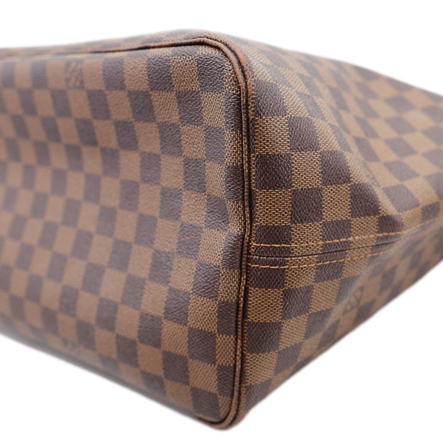 LOUIS VUITTON Neverfull GM Damier Ebene Tote Shoulder Bag Brown