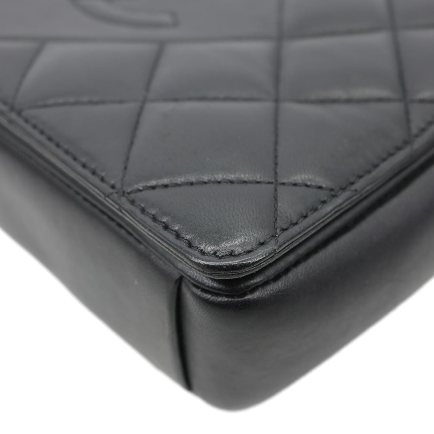 CHANEL Diamond Flap Quilted Leather Bag Crossbody Bag Black