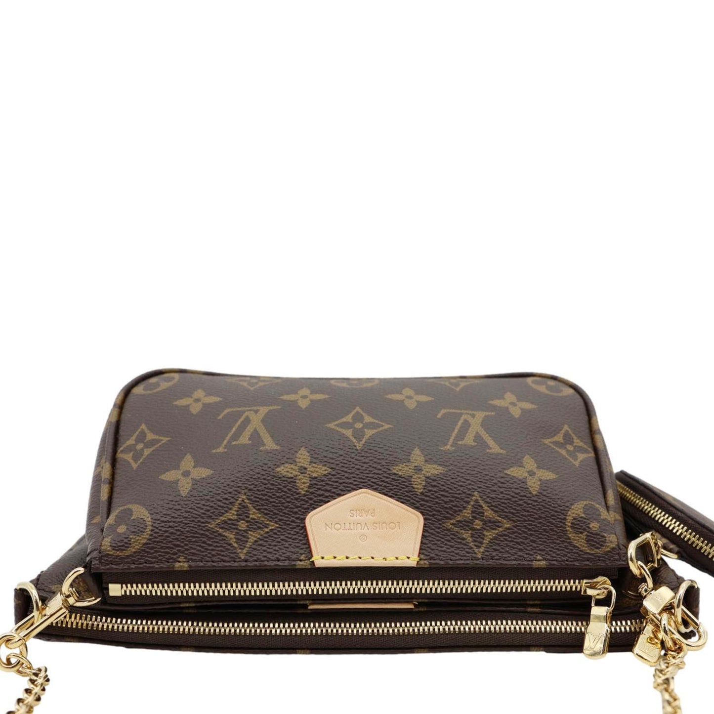 LOUIS VUITTON Multi Pochette Accessoires Monogram Canvas Crossbody Bag Brown
