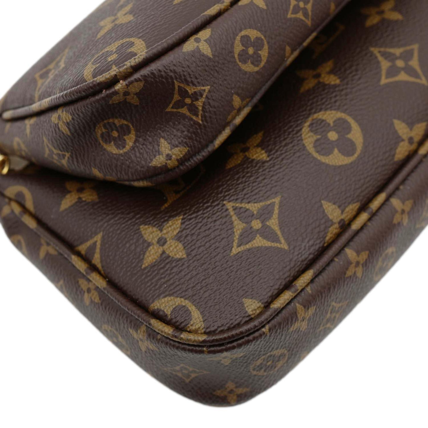 LOUIS VUITTON Multi Pochette Accessoires Monogram Canvas Crossbody Bag Brown