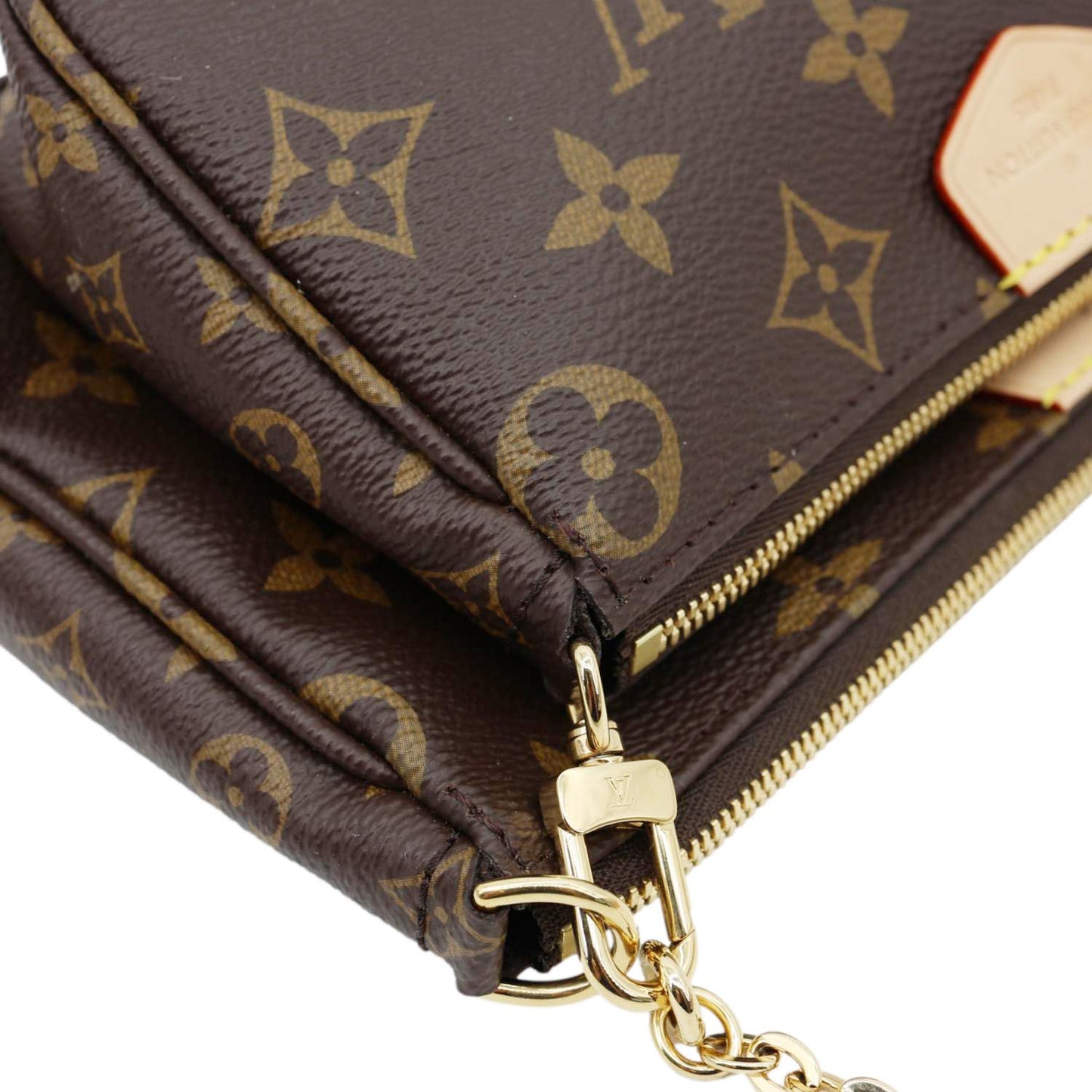 LOUIS VUITTON Multi Pochette Accessoires Monogram Canvas Crossbody Bag Brown