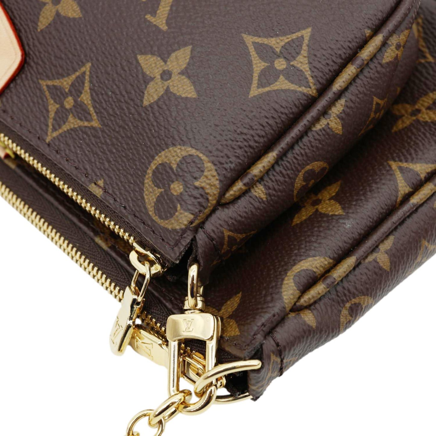 LOUIS VUITTON Multi Pochette Accessoires Monogram Canvas Crossbody Bag Brown