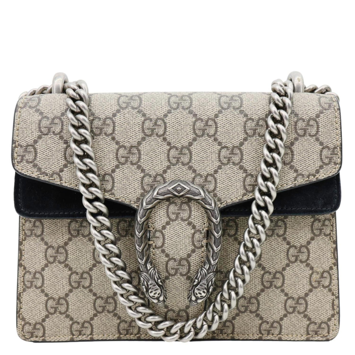 GUCCI Dionysus Mini GG Supreme Canvas Crossbody Bag Beige 421970