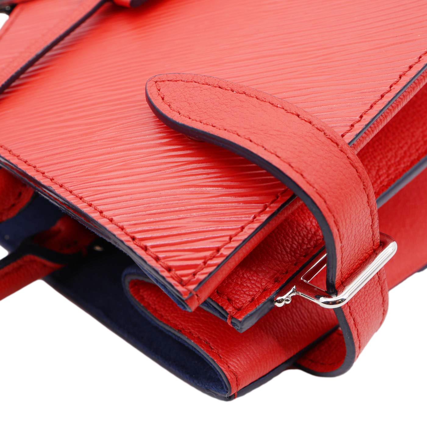 LOUIS VUITTON Twist Epi Leather Tote Bag Red