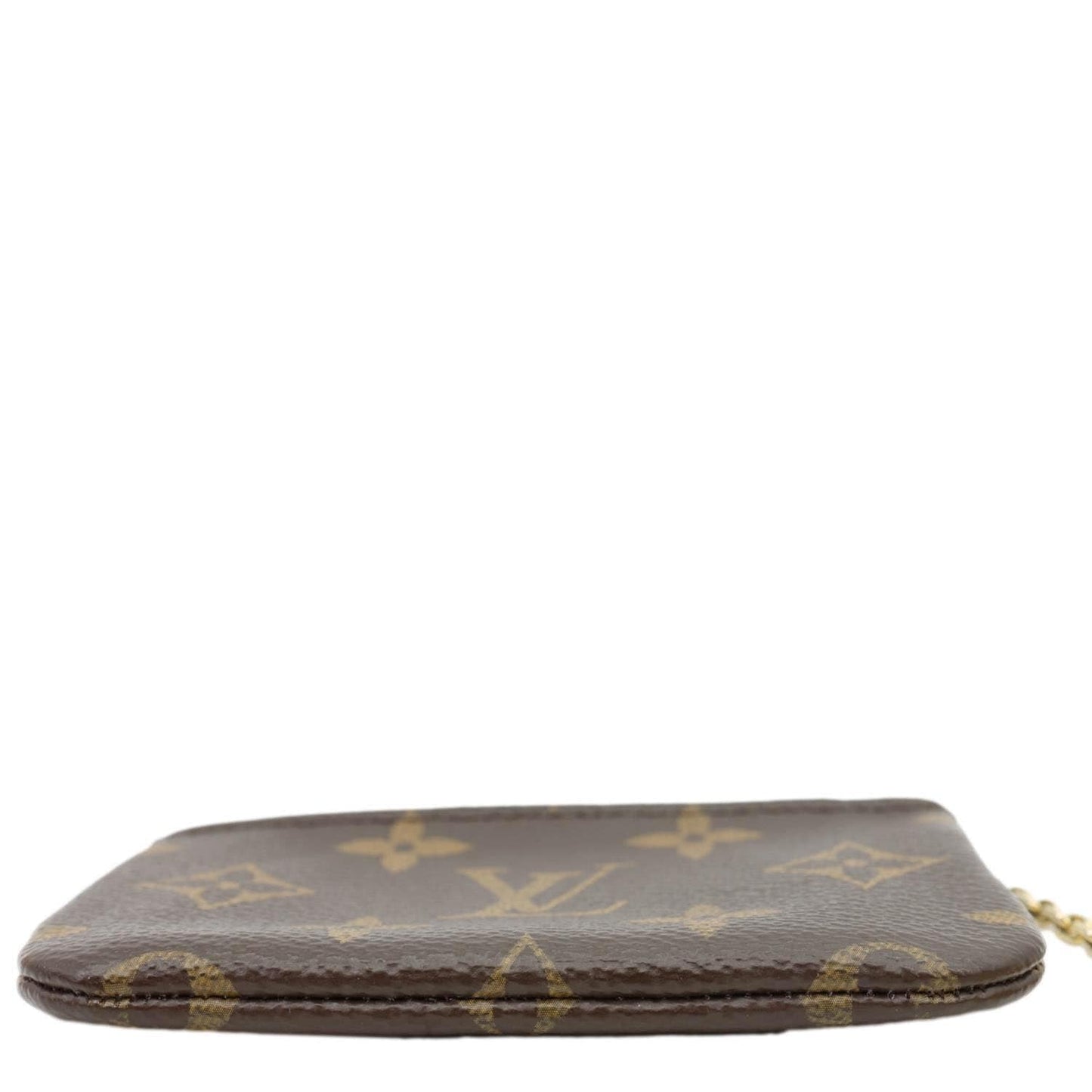 LOUIS VUITTON Monogram Canvas Key Holder Zip Pouch Brown