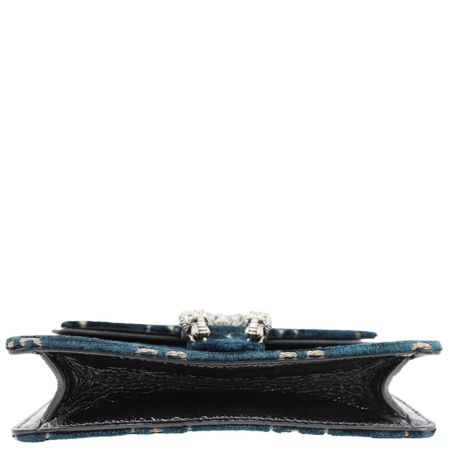 GUCCI Dionysus Super Mini GG Monogram Velvet Crossbody Bag Blue 476432