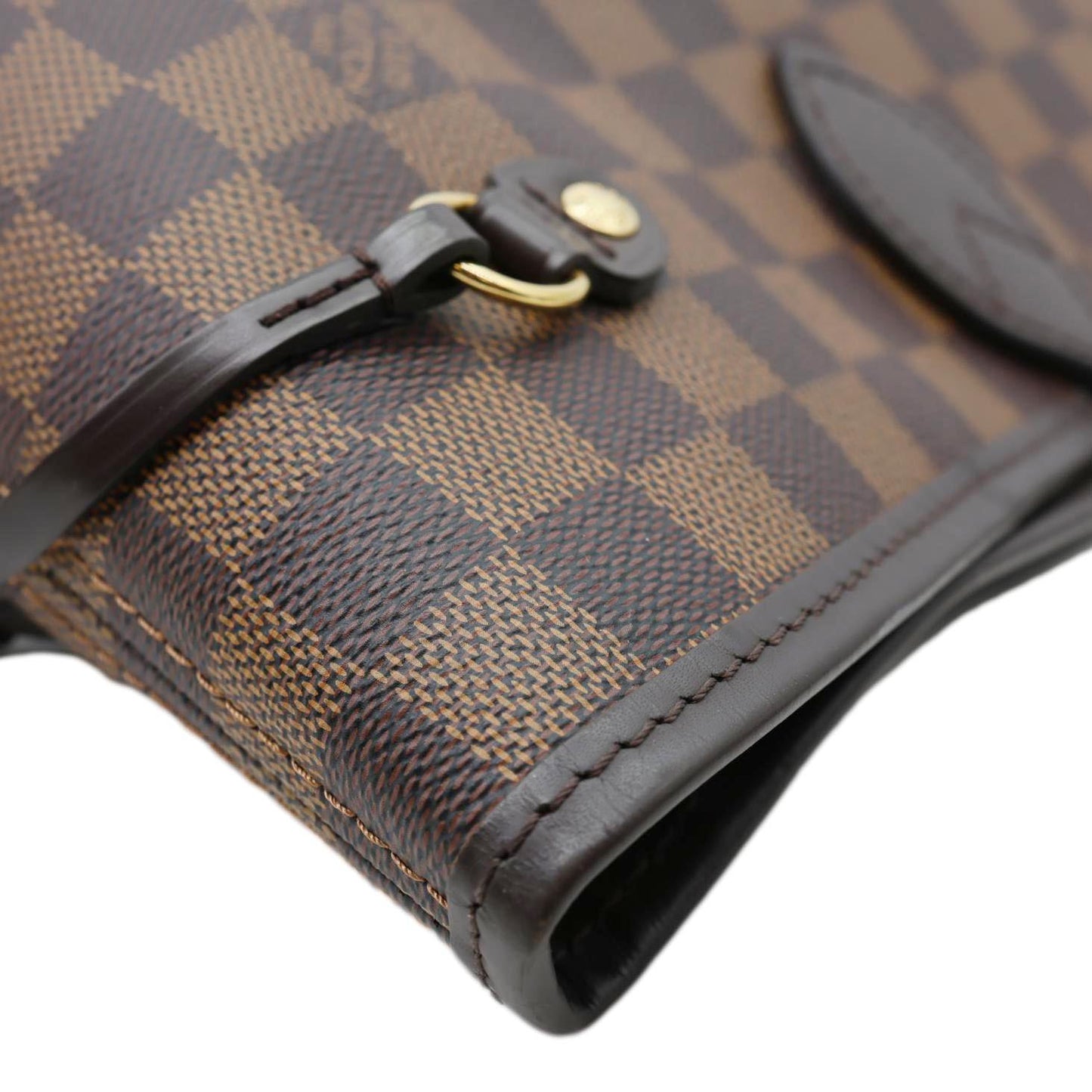 LOUIS VUITTON Neverfull MM Damier Ebene Tote Bag Brown