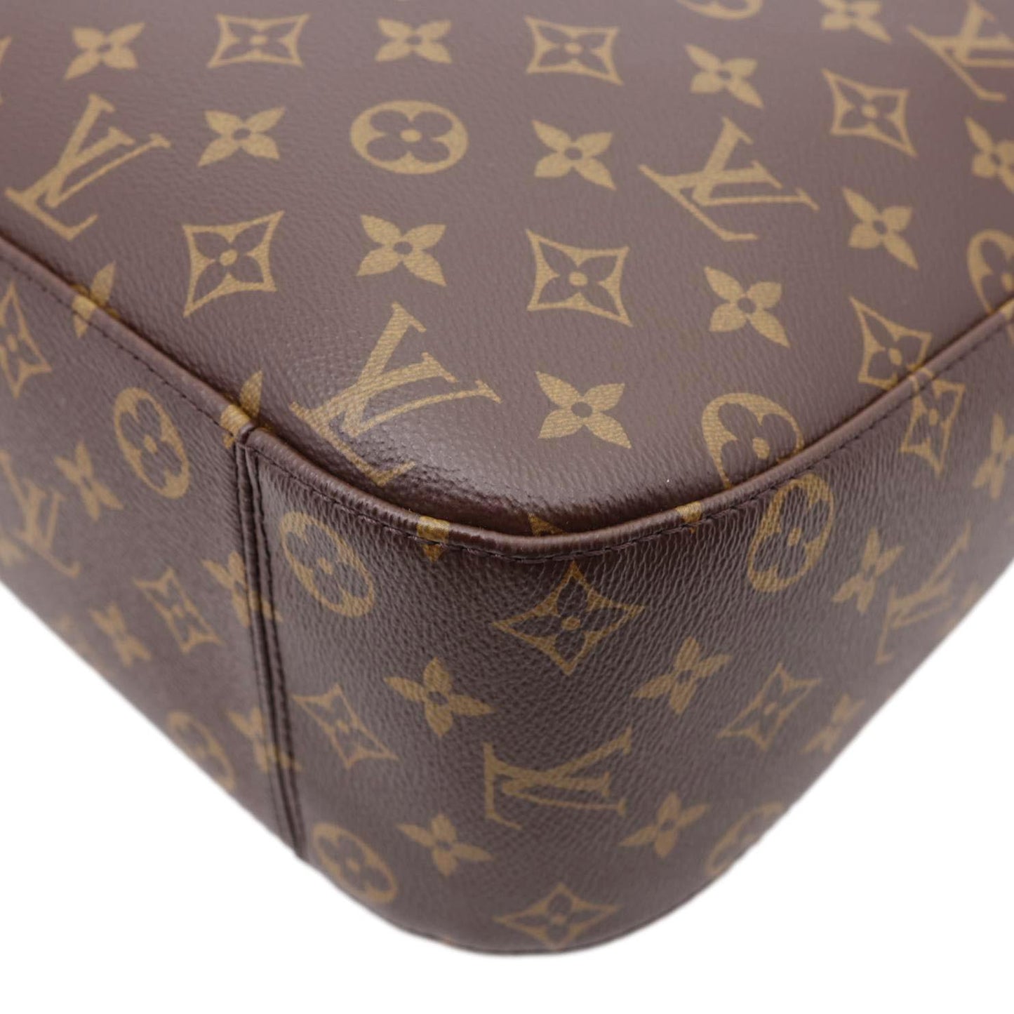 LOUIS VUITTON Slouchy MM Monogram Canvas Hobo Bag Brown