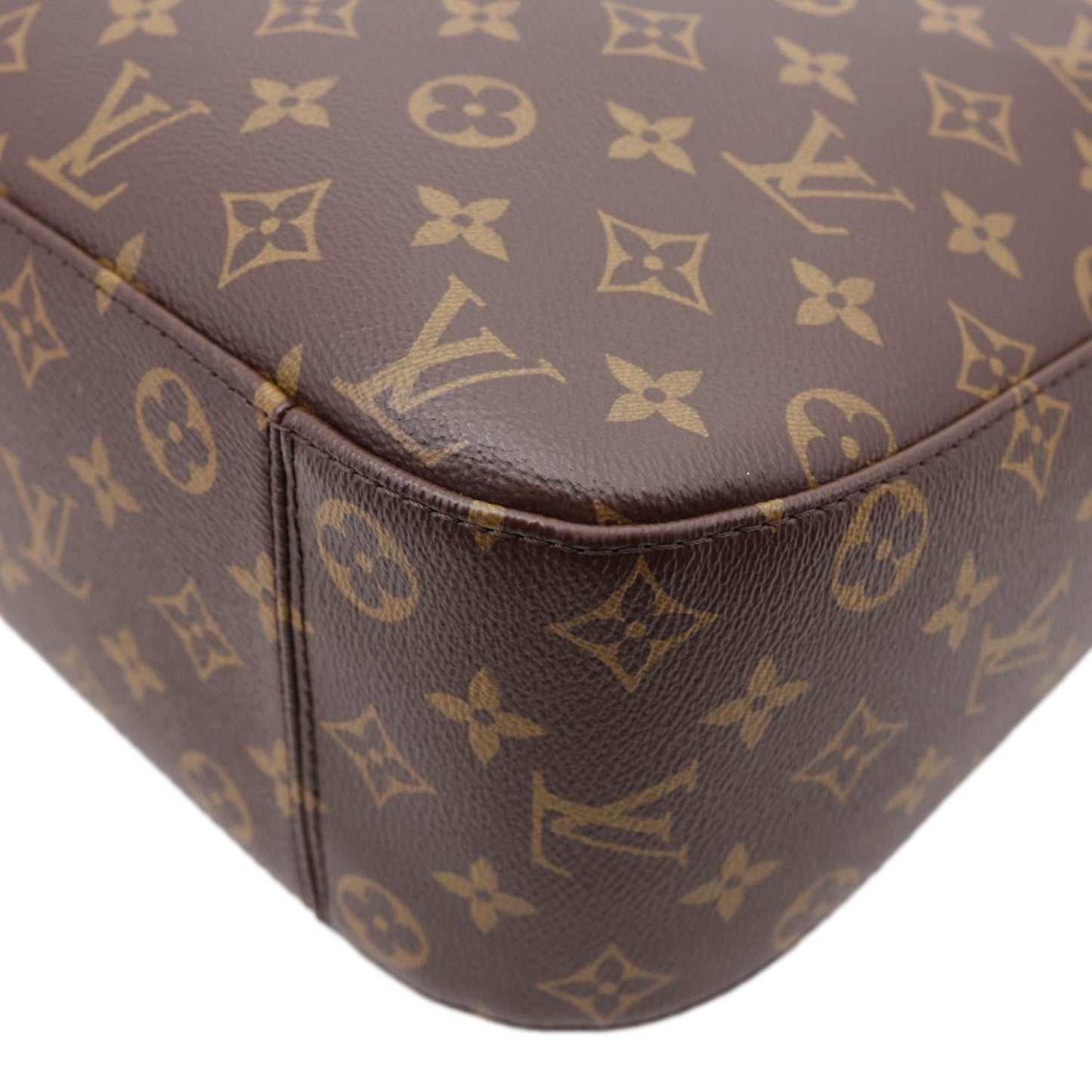 LOUIS VUITTON Slouchy MM Monogram Canvas Hobo Bag Brown
