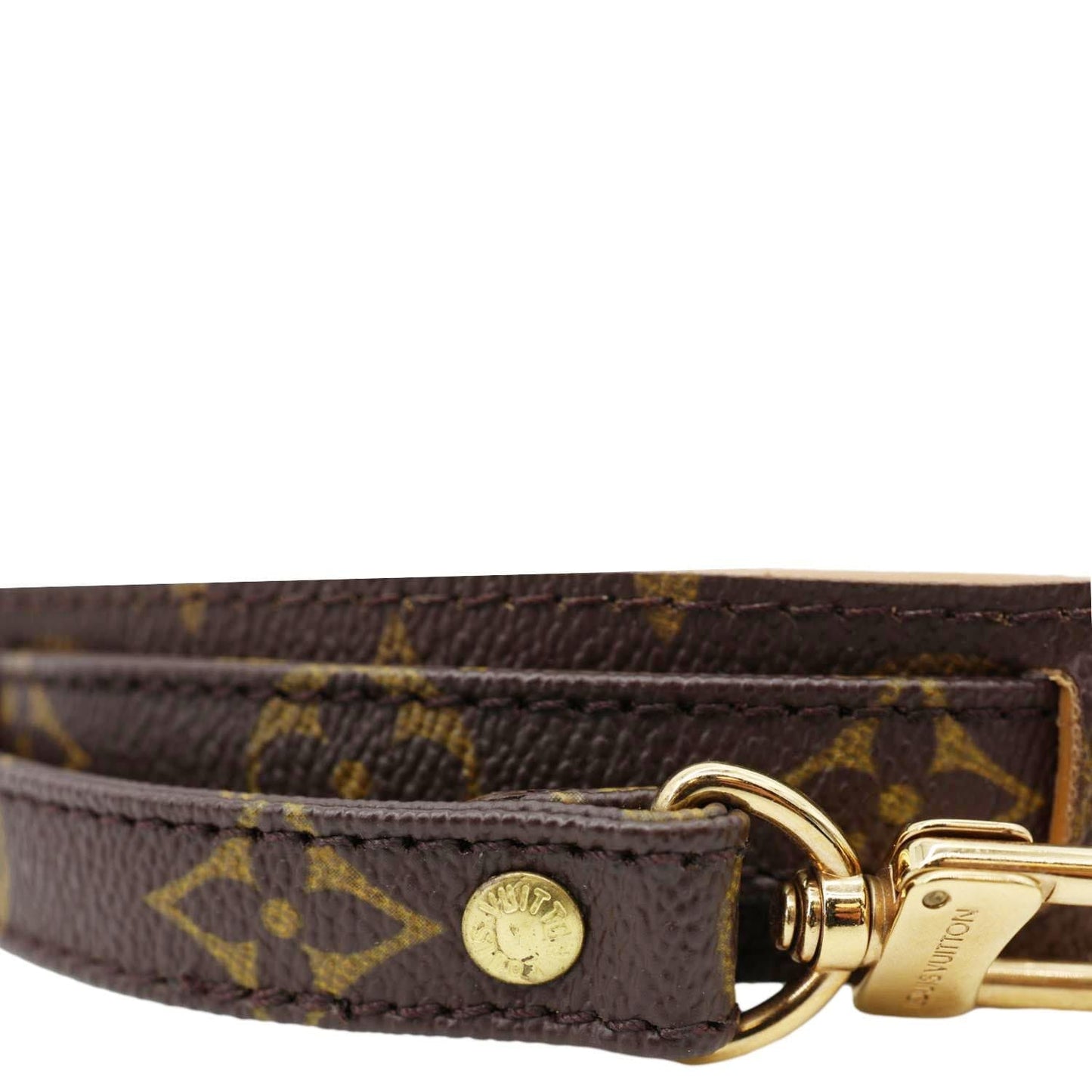 LOUIS VUITTON Vintage Monogram Canvas Shoulder Strap Brown