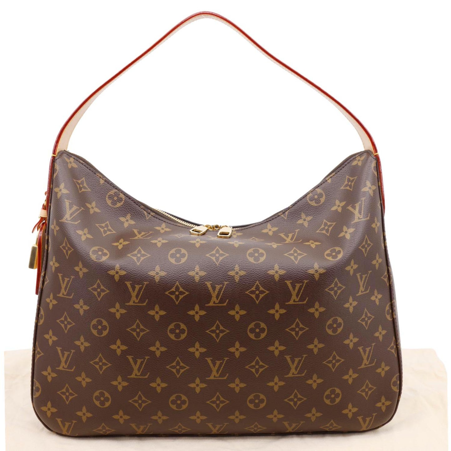 LOUIS VUITTON Slouchy MM Monogram Canvas Hobo Bag Brown