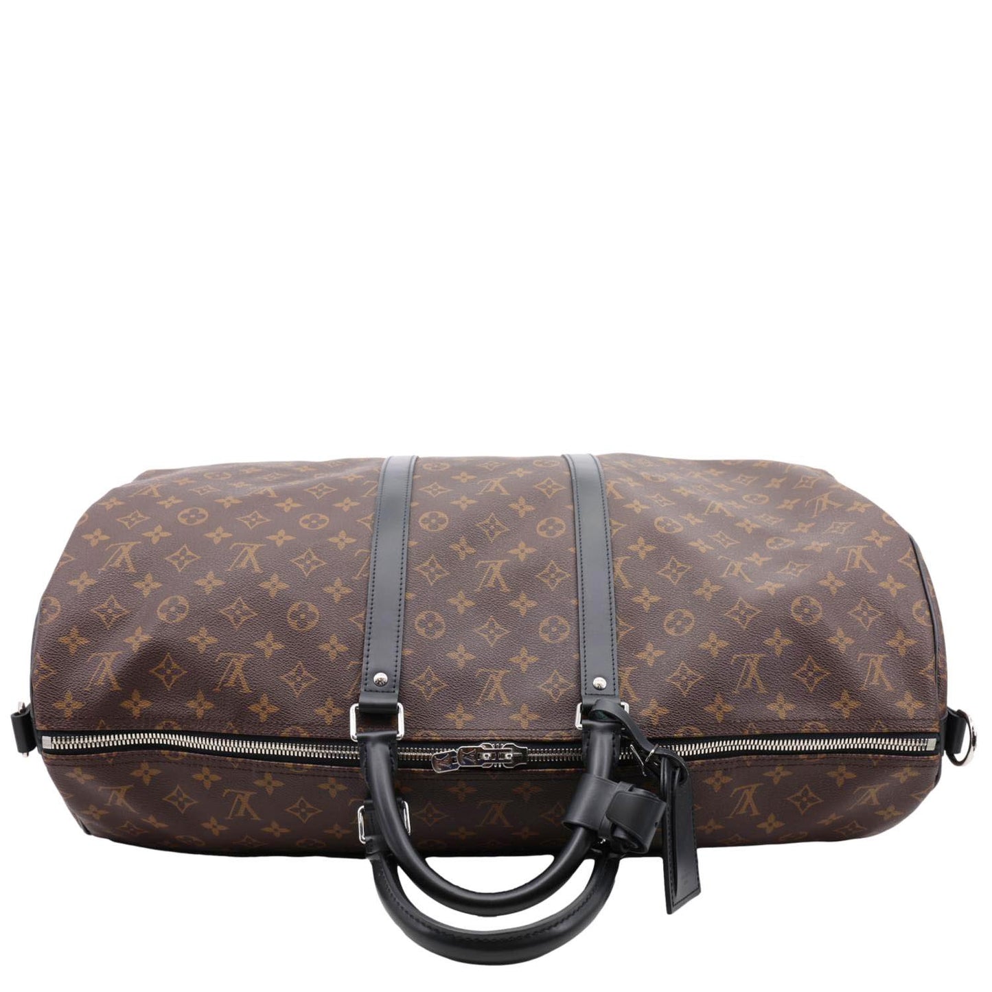 LOUIS VUITTON Keepall 55 Bandouliere Monogram Canvas Travel Bag Black