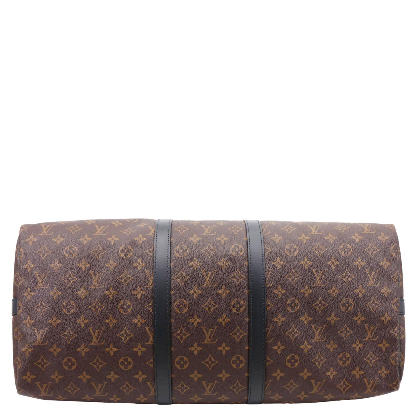 LOUIS VUITTON Keepall 55 Bandouliere Monogram Canvas Travel Bag Black