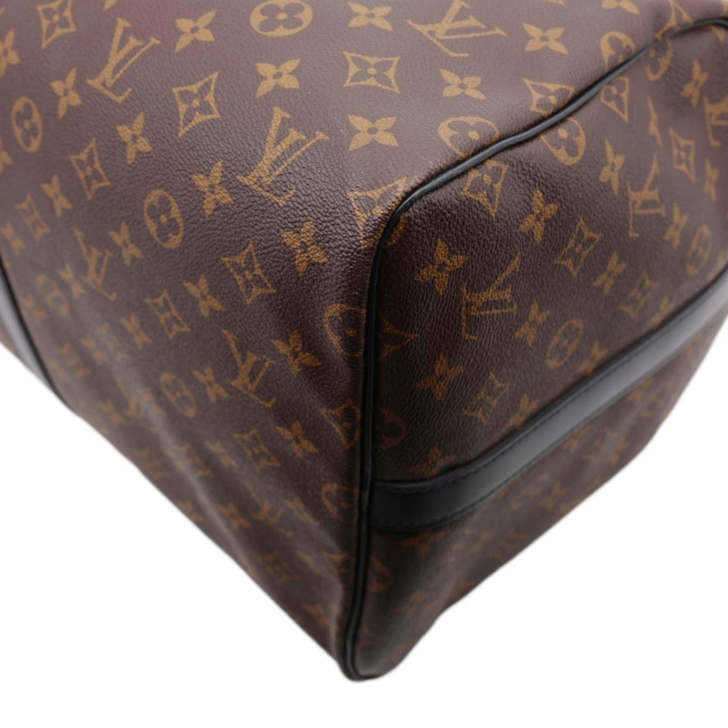 LOUIS VUITTON Keepall 55 Bandouliere Monogram Canvas Travel Bag Black