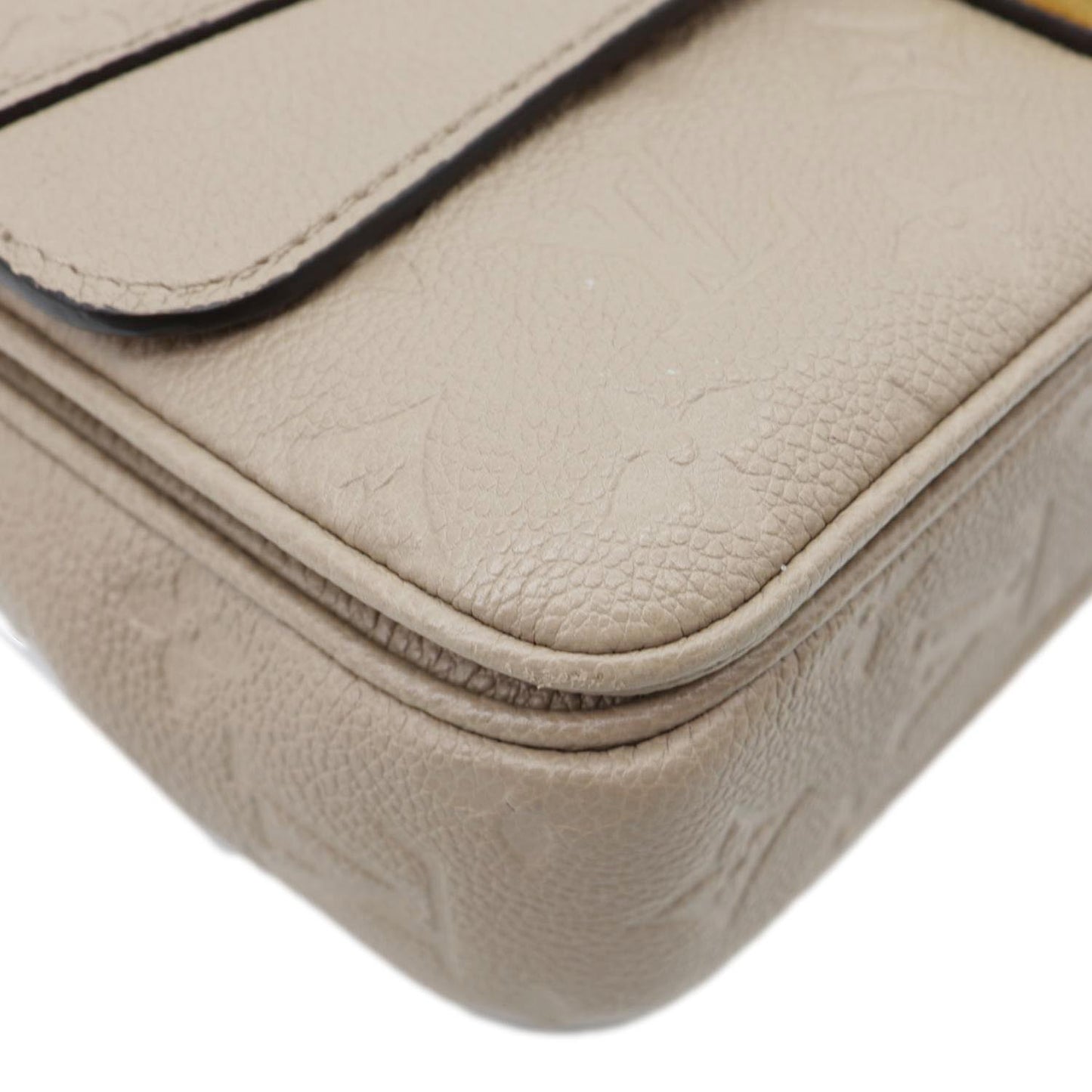 LOUIS VUITTON Marceau PM Monogram Empreinte Leather Shoulder Bag Beige