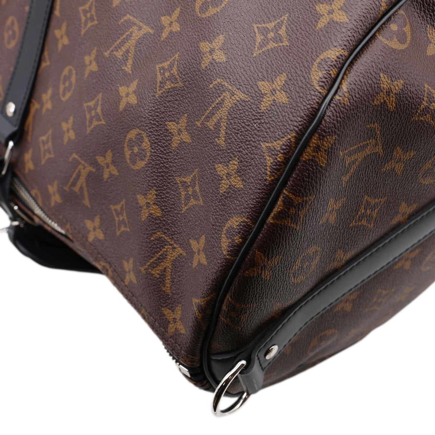 LOUIS VUITTON Keepall 55 Bandouliere Monogram Canvas Travel Bag Black