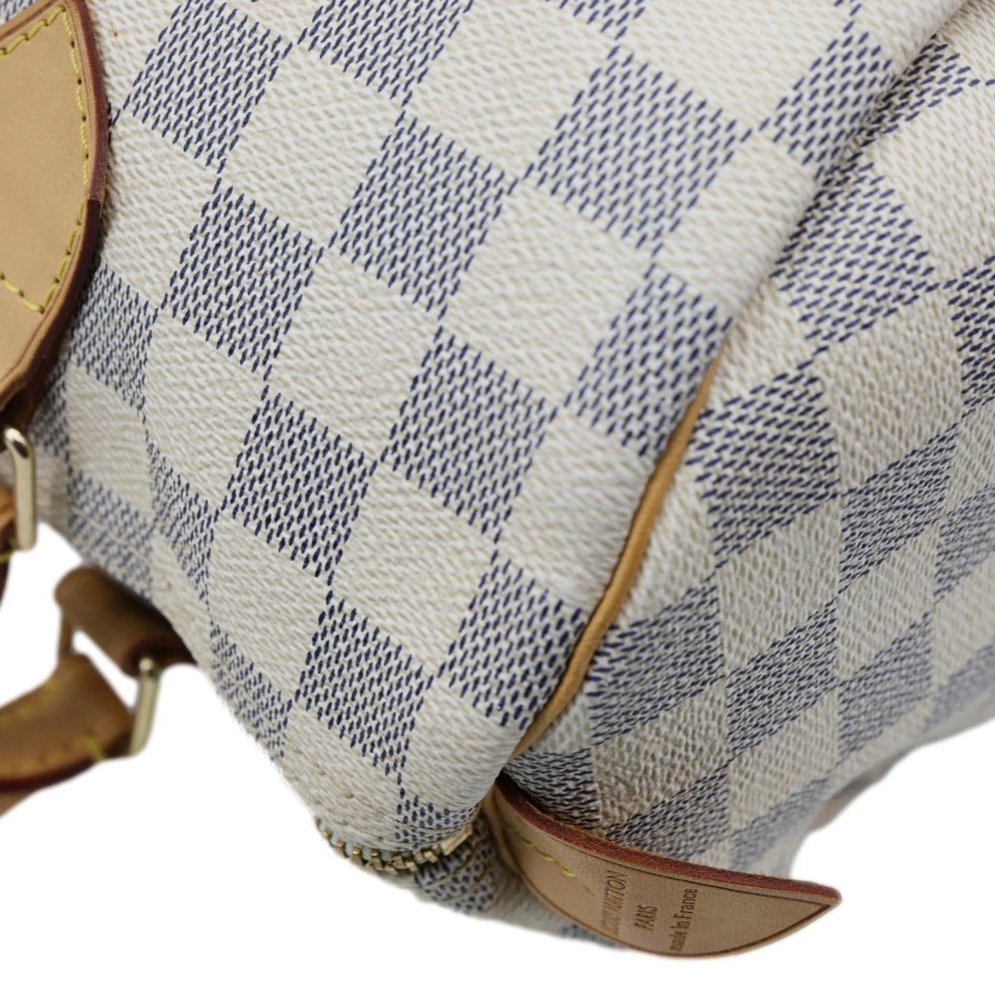 LOUIS VUITTON Speedy 30 Damier Azur Satchel Bag White