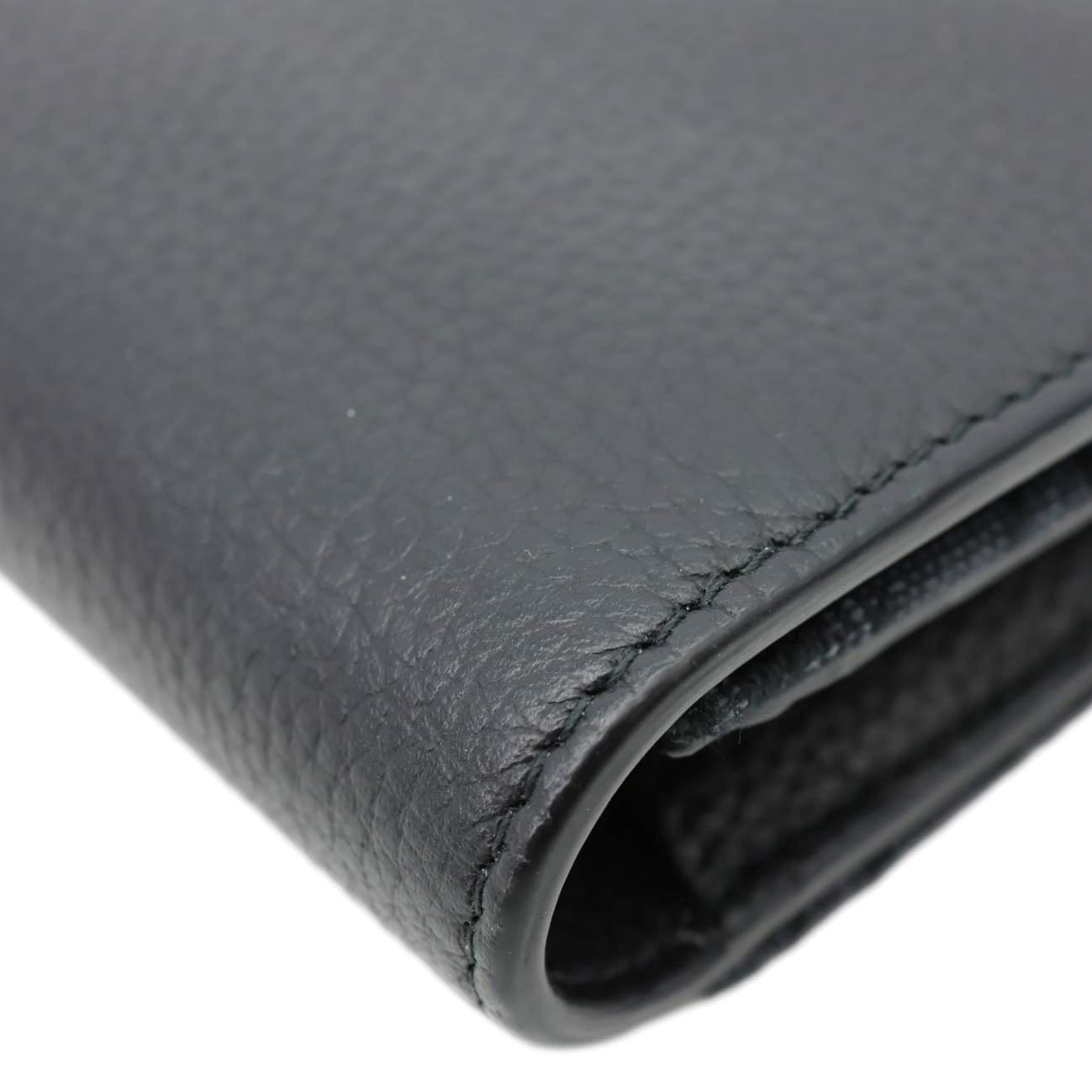 CHRISTIAN DIOR Saddle Oblique Jacquard Leather Wallet Black