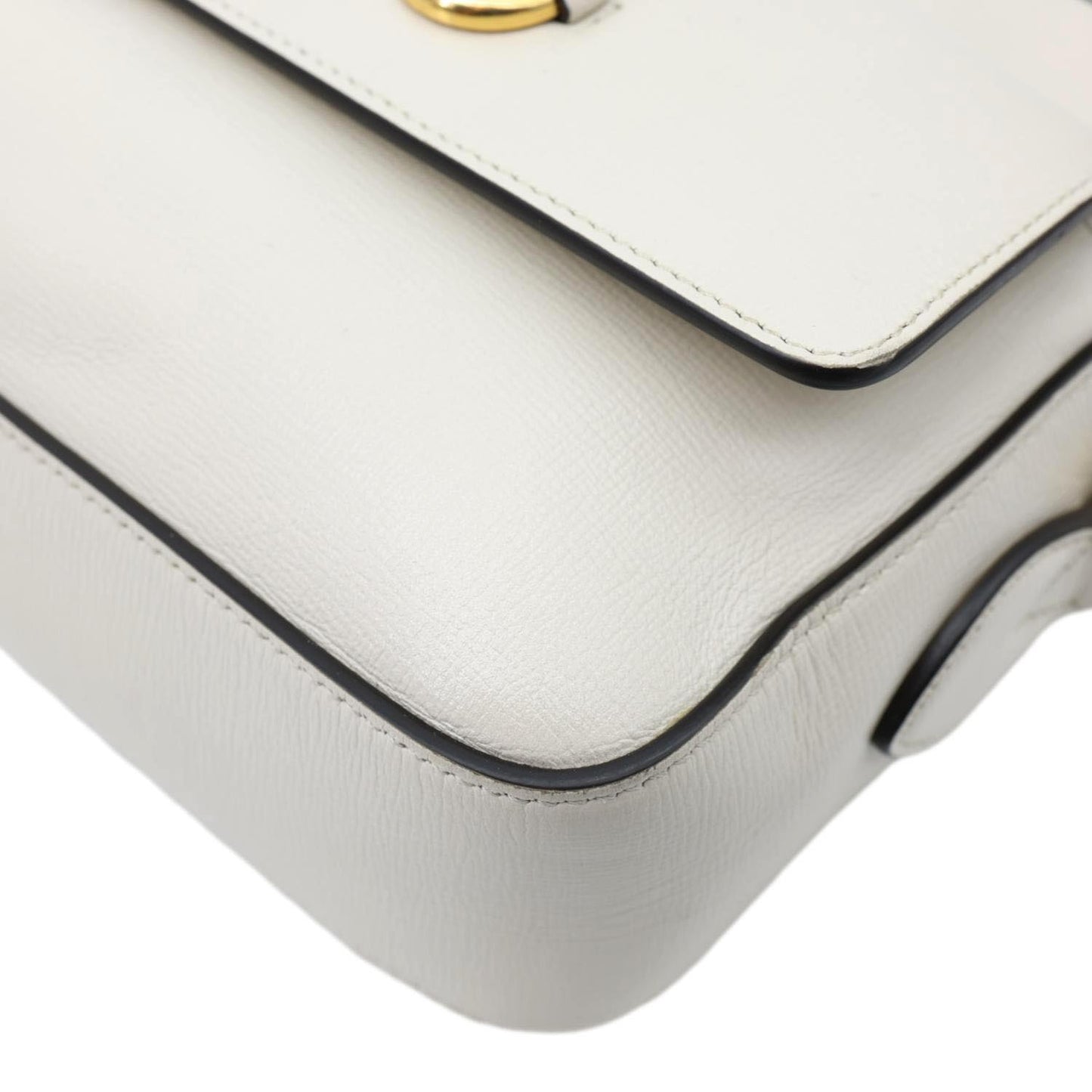 GUCCI Horsebit 1955 Small Leather Crossbody Bag Off White 645454