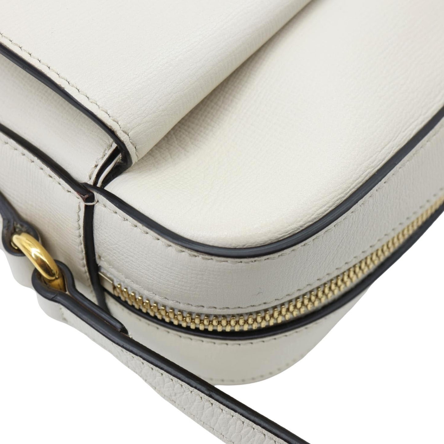 GUCCI Horsebit 1955 Small Leather Crossbody Bag Off White 645454