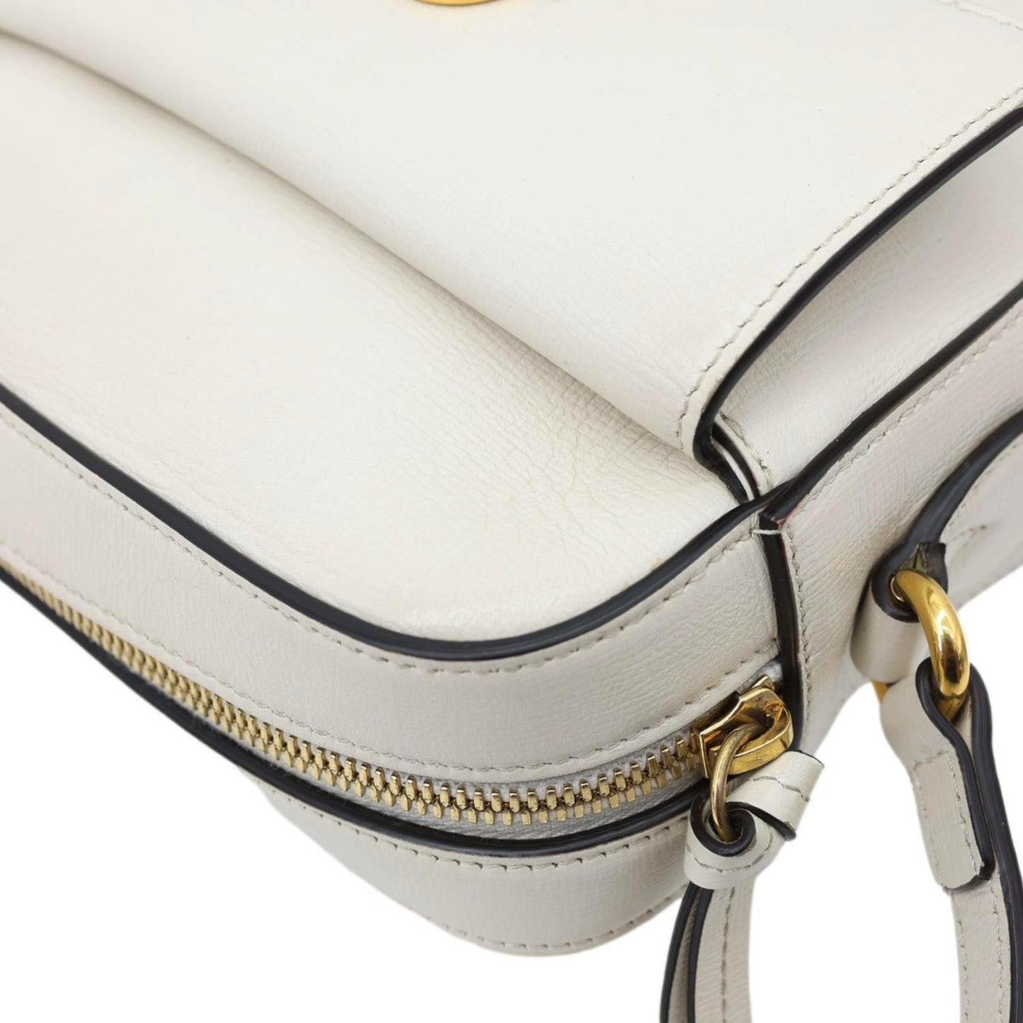 GUCCI Horsebit 1955 Small Leather Crossbody Bag Off White 645454