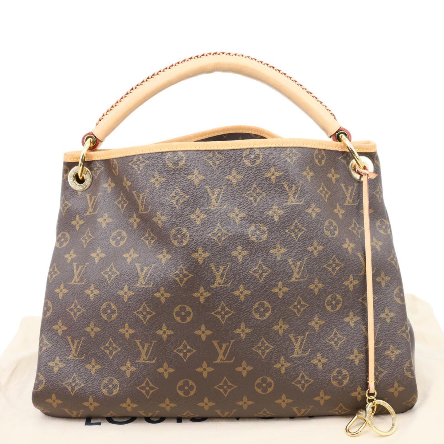 LOUIS VUITTON Artsy MM NM Monogram Canvas Shoulder Bag Brown
