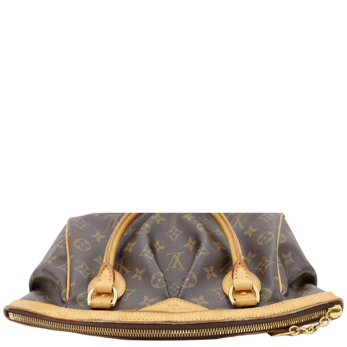 LOUIS VUITTON Tivoli PM Monogram Canvas Satchel Bag Brown