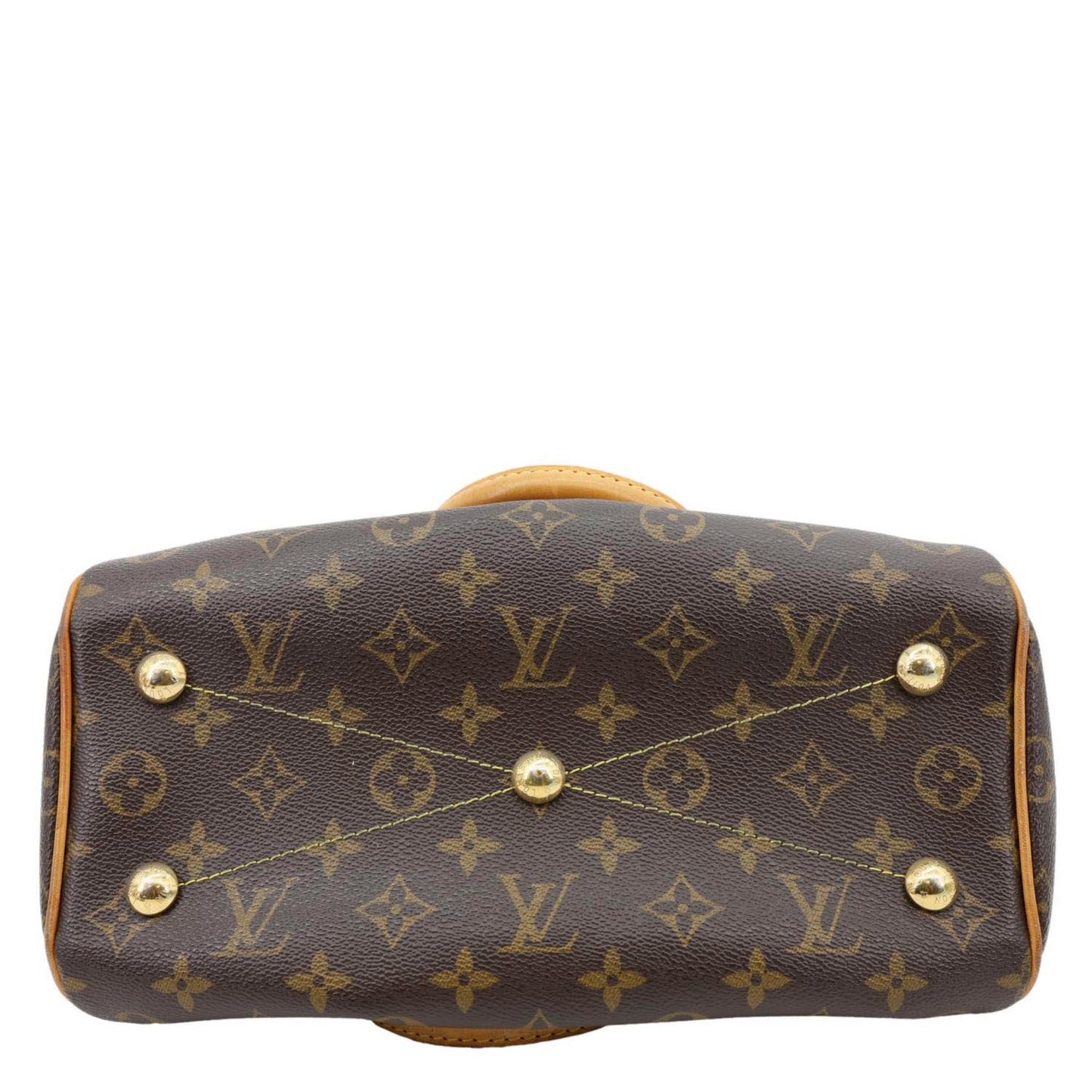 LOUIS VUITTON Tivoli PM Monogram Canvas Satchel Bag Brown